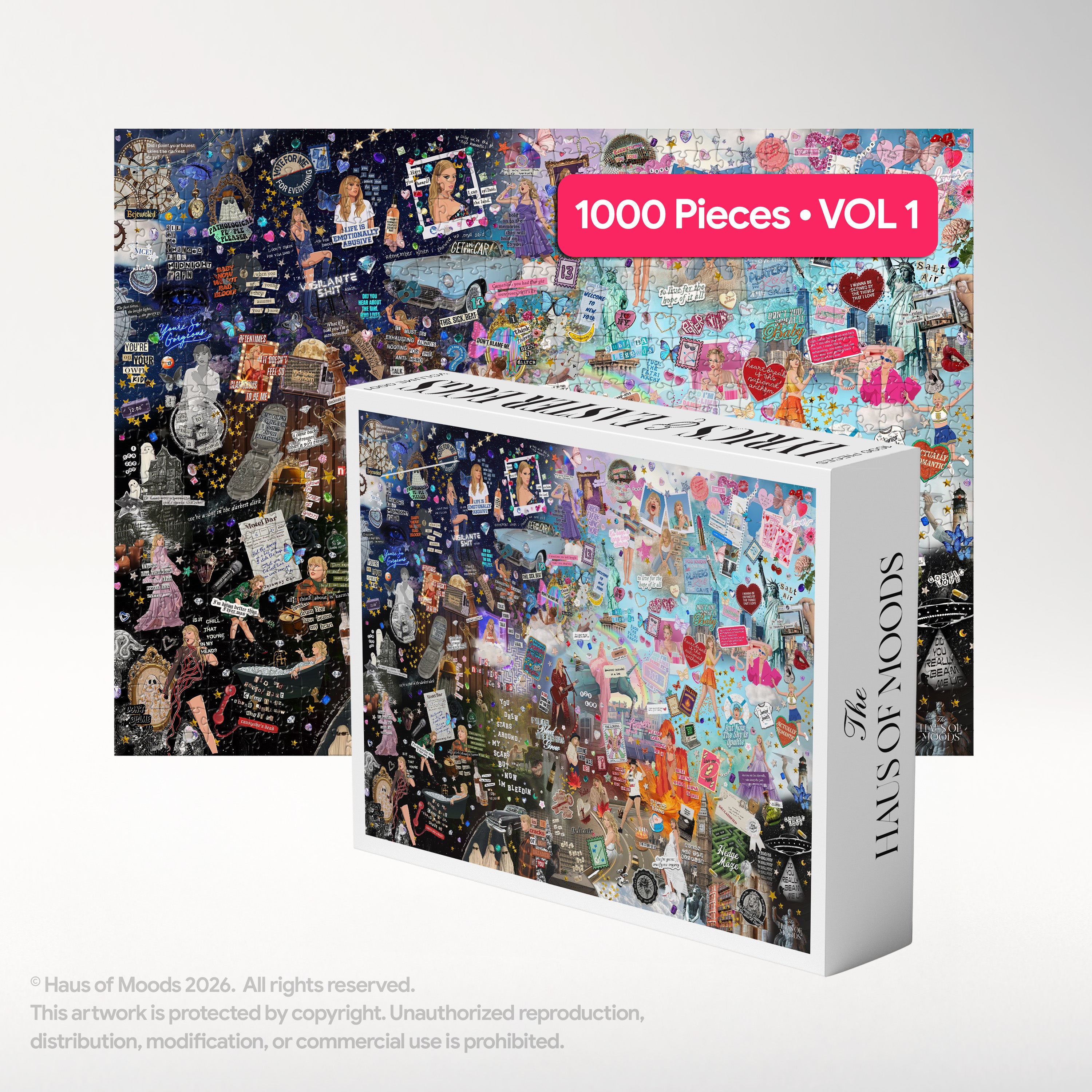 The Eras Taylor Puzzle | Lyrics & Easter Eggs Puzzle © - Haus Of Moods