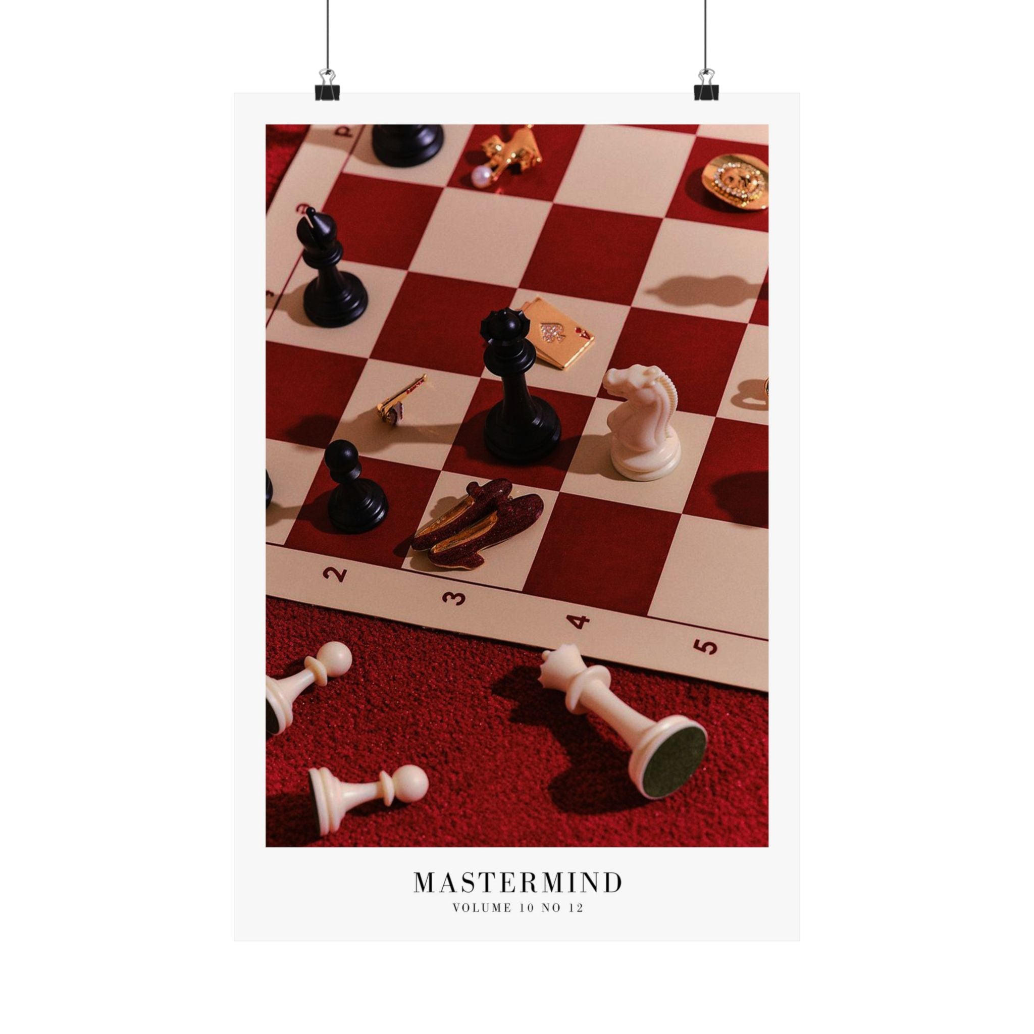 Mastermind Midnights Taylor Swift–inspired poster featuring chess board