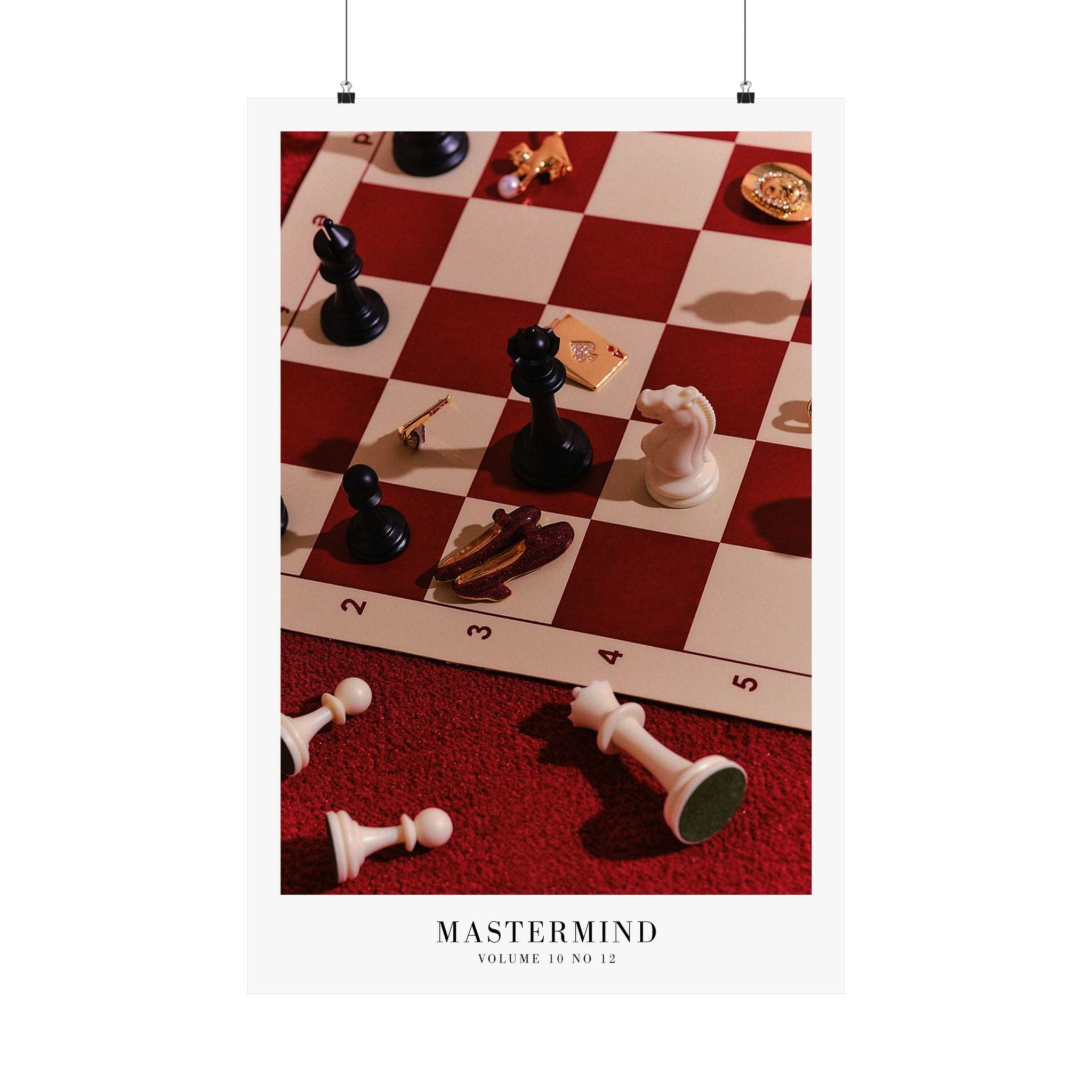Mastermind Midnights Taylor Swift–inspired poster featuring chess board