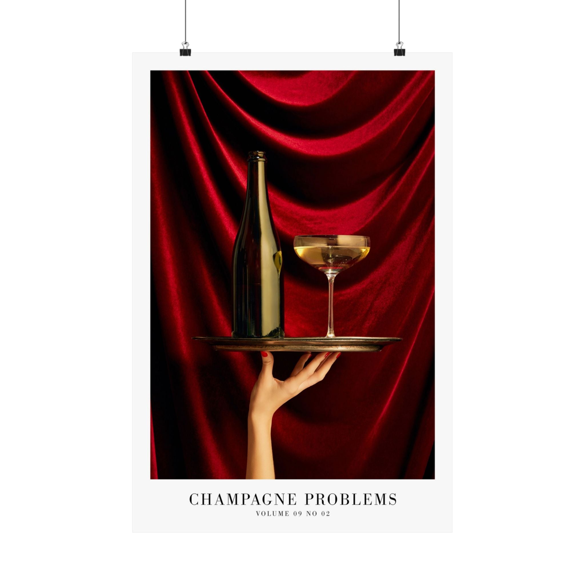 Champagne Problems Luxe Bar Cart Evermore Taylor Swift–inspired poster — detail view 7
