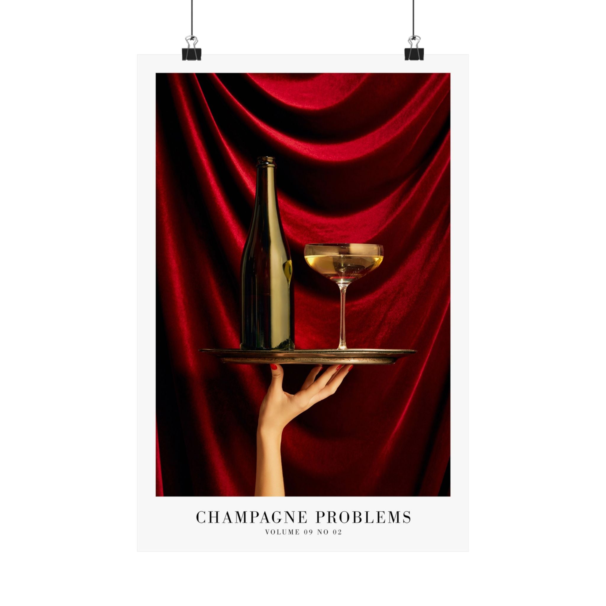 Champagne Problems Luxe Bar Cart Evermore Taylor Swift–inspired poster — detail view 3