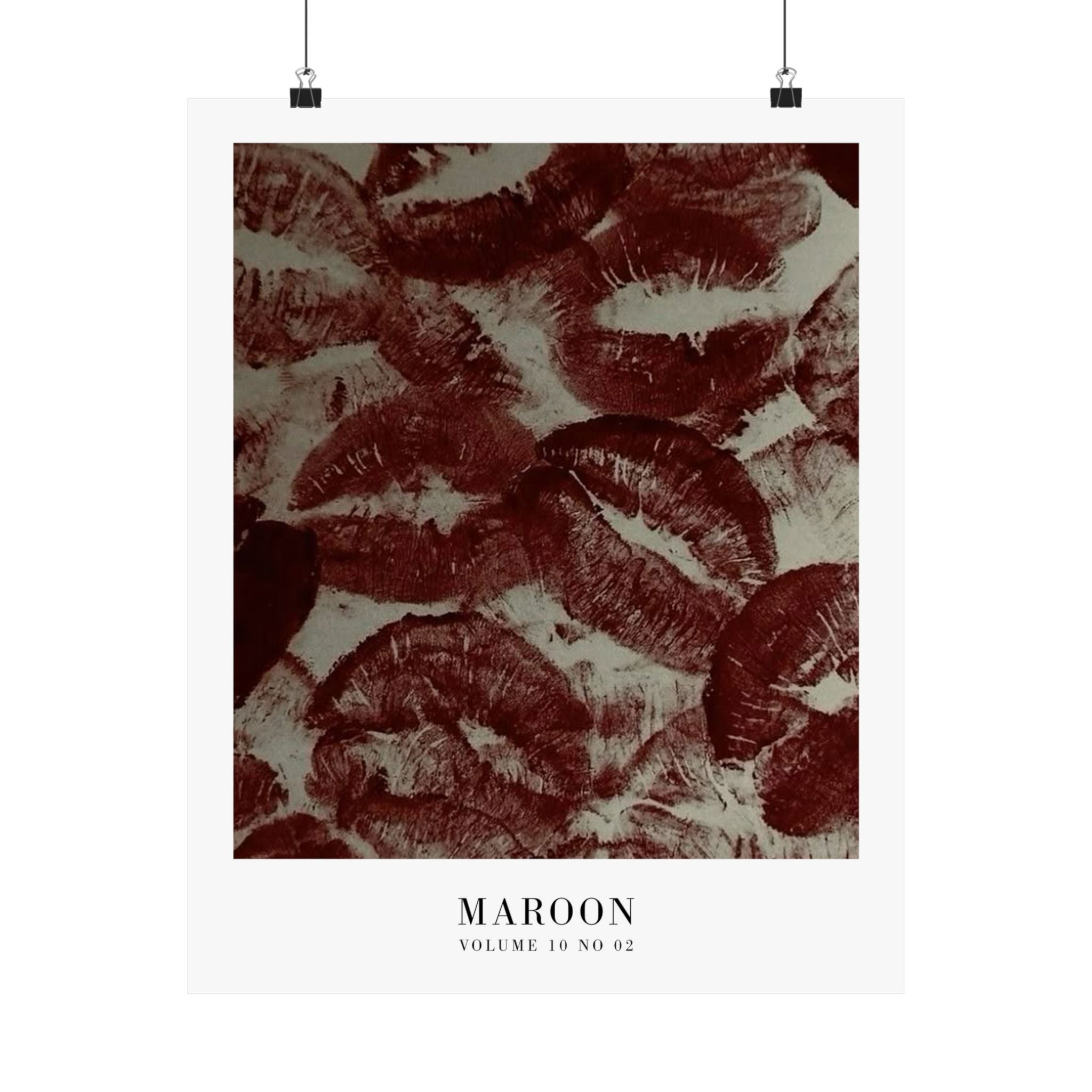 Maroon Midnights Taylor Swift–inspired poster featuring lips