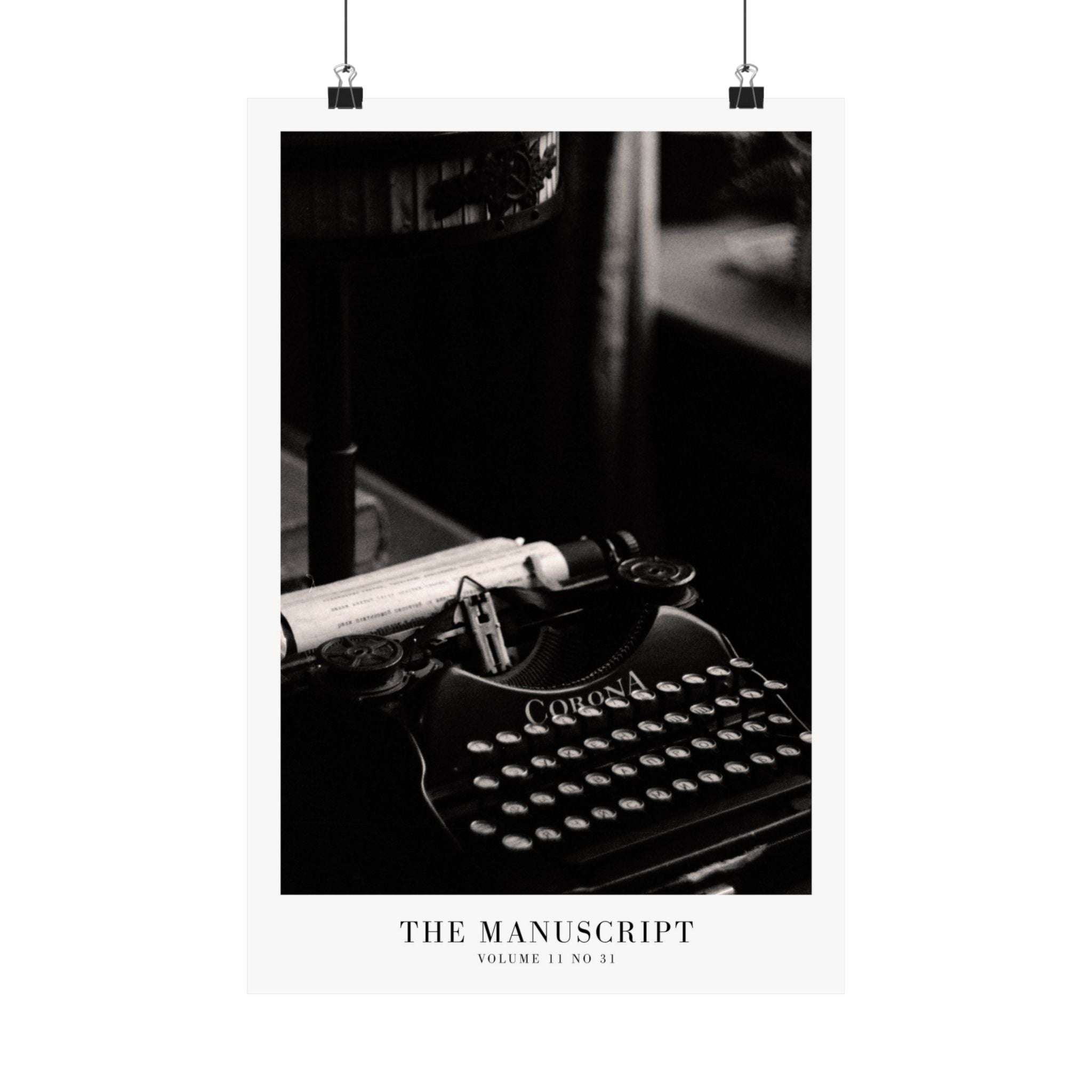 The Manuscript Tortured Poets Department Taylor Swift–inspired poster typewriter