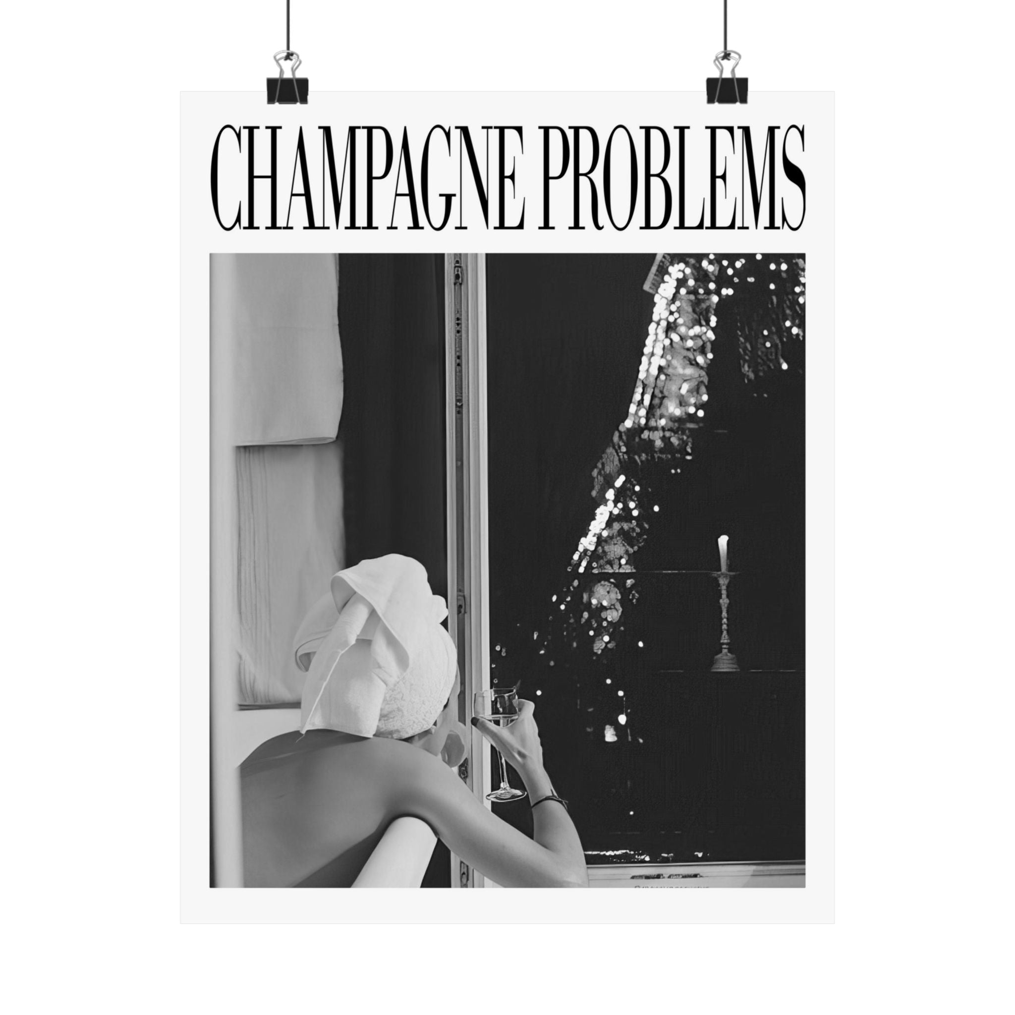 Champagne Problems in Paris (B&W) - Haus Of Moods