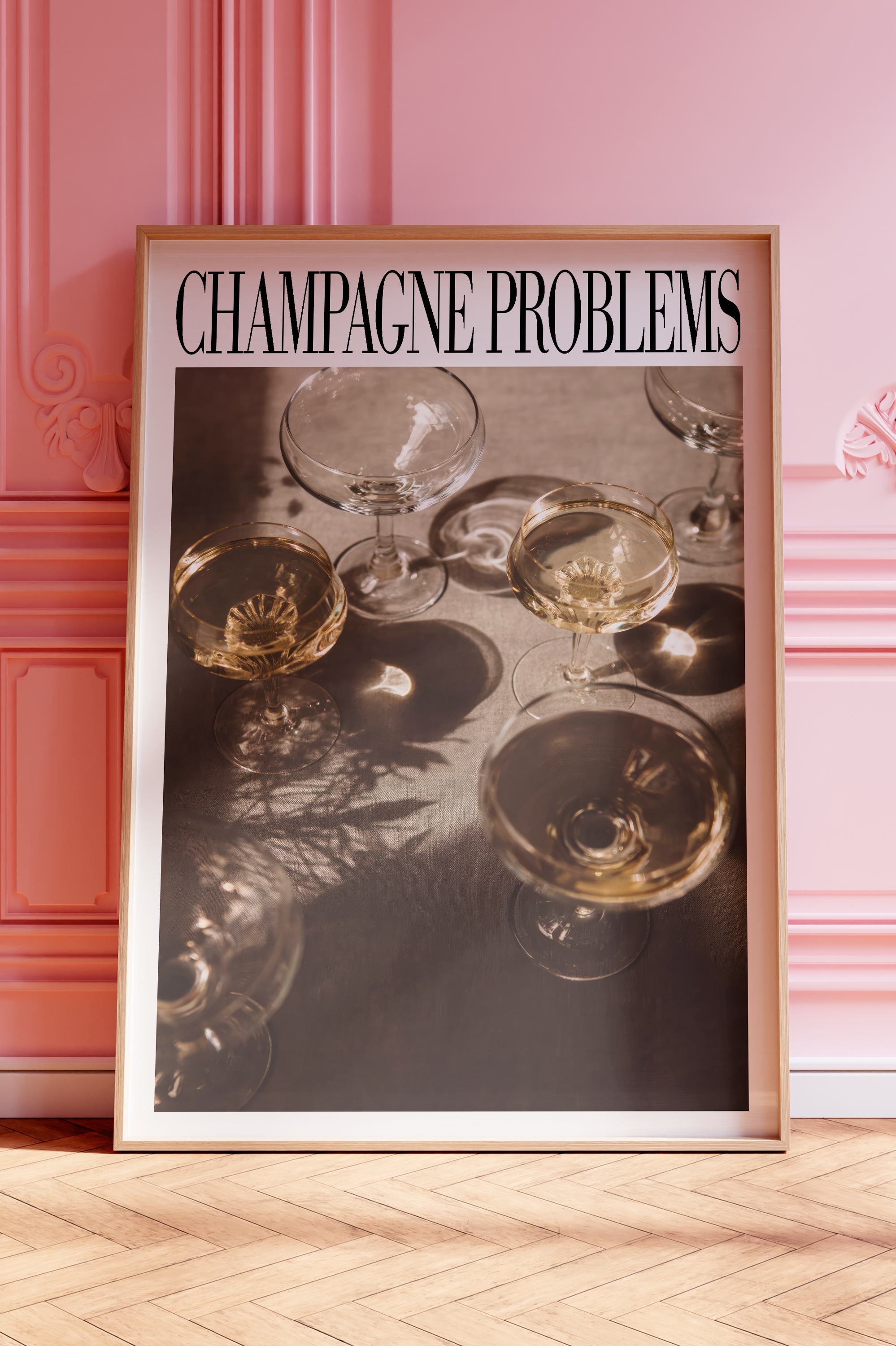 Champagne Problems Glasses - Haus Of Moods