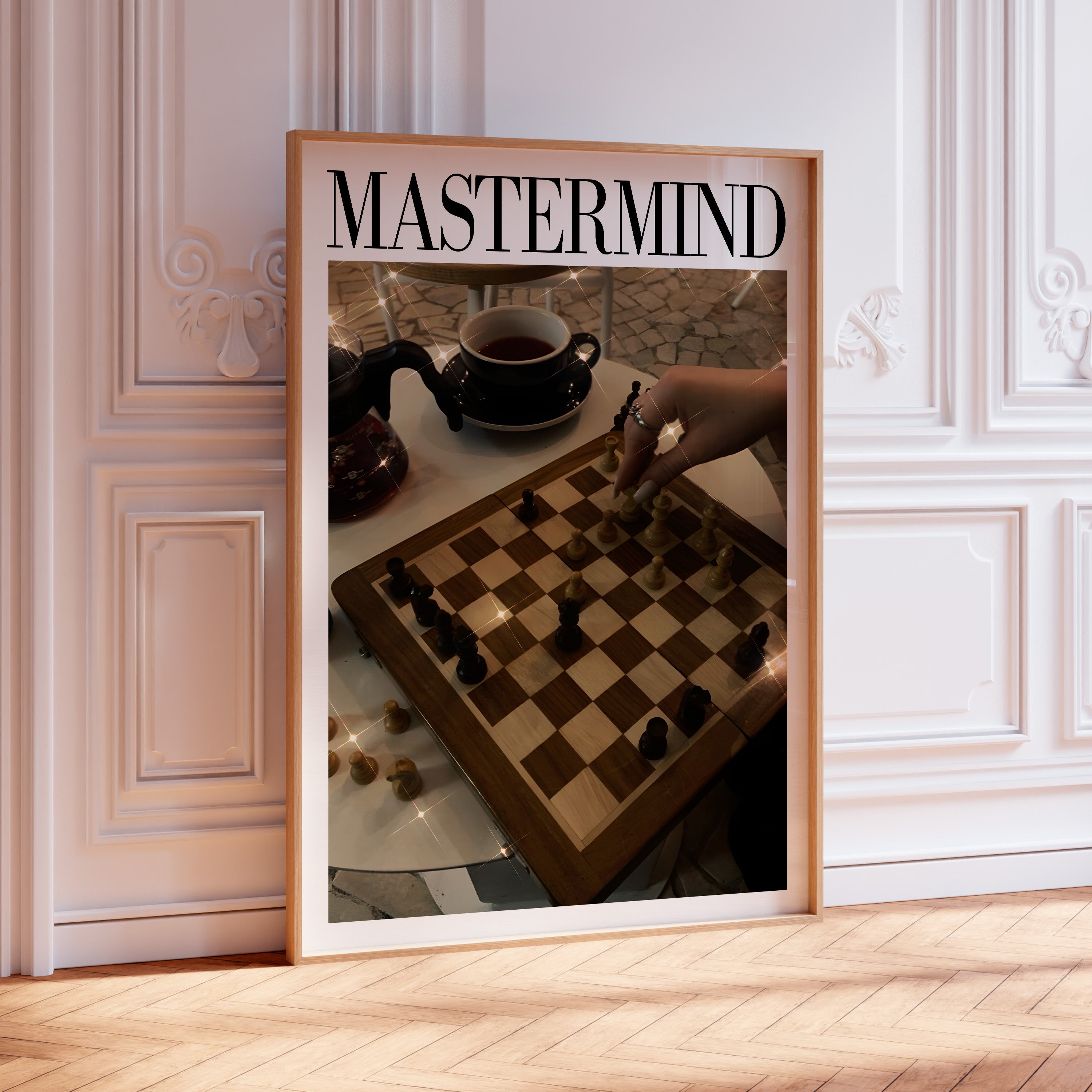 Mastermind chess board poster framed in retro Swiftie gallery wall