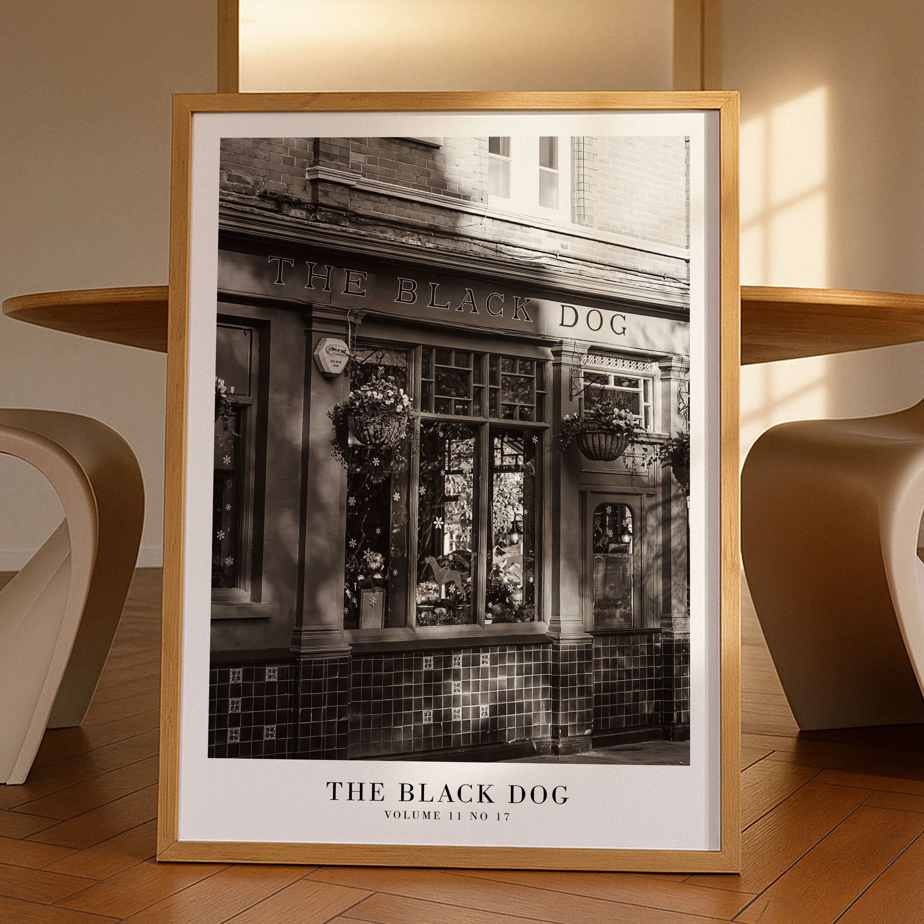 The Black Dog TTPD pub print in sad girl aesthetic bedroom