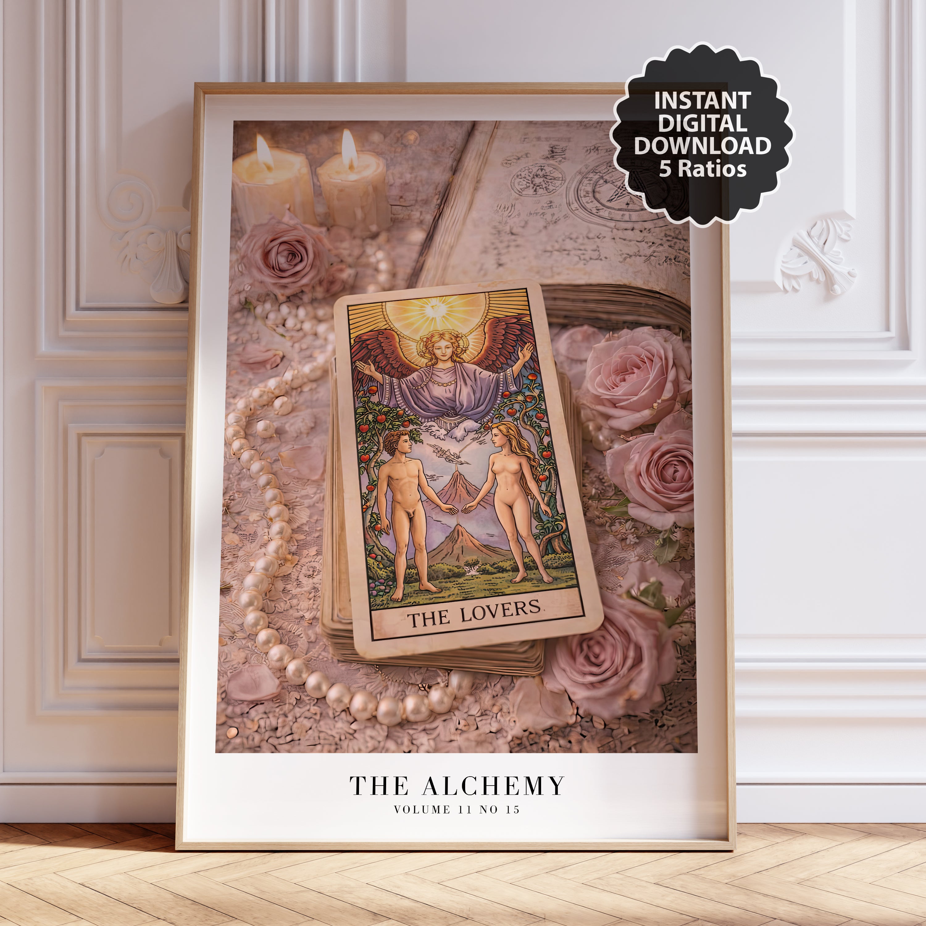 The Alchemy Tarot Taylor Swift print in coquette gallery wall