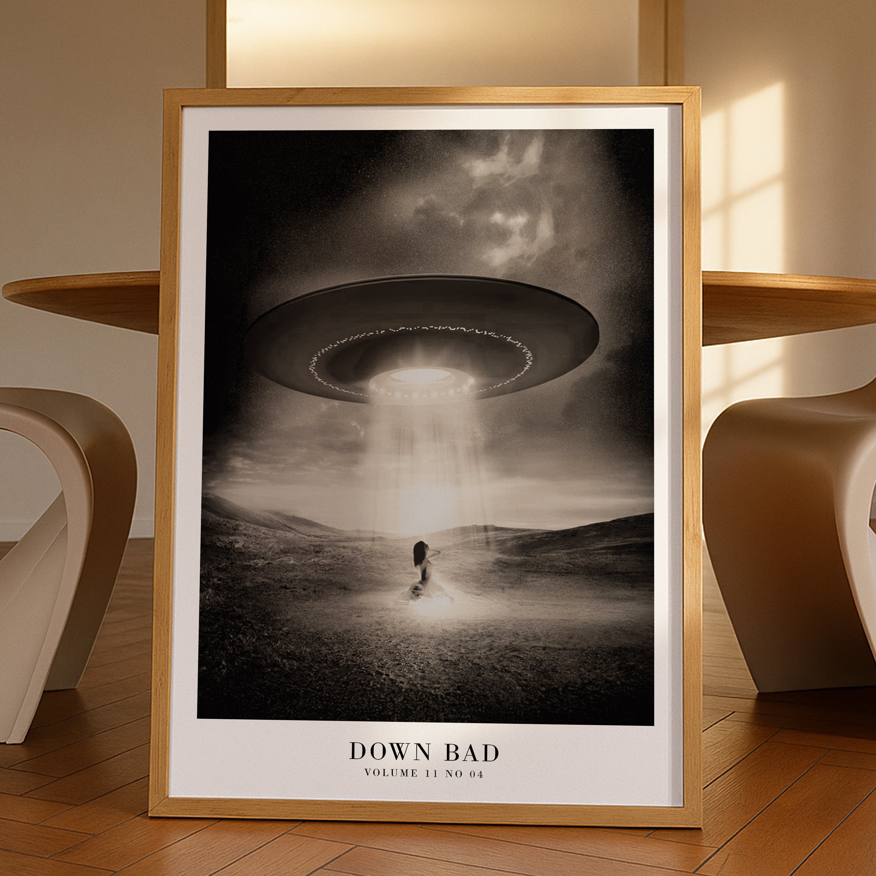 Down Bad TTPD print in sci-fi aesthetic emotional bedroom