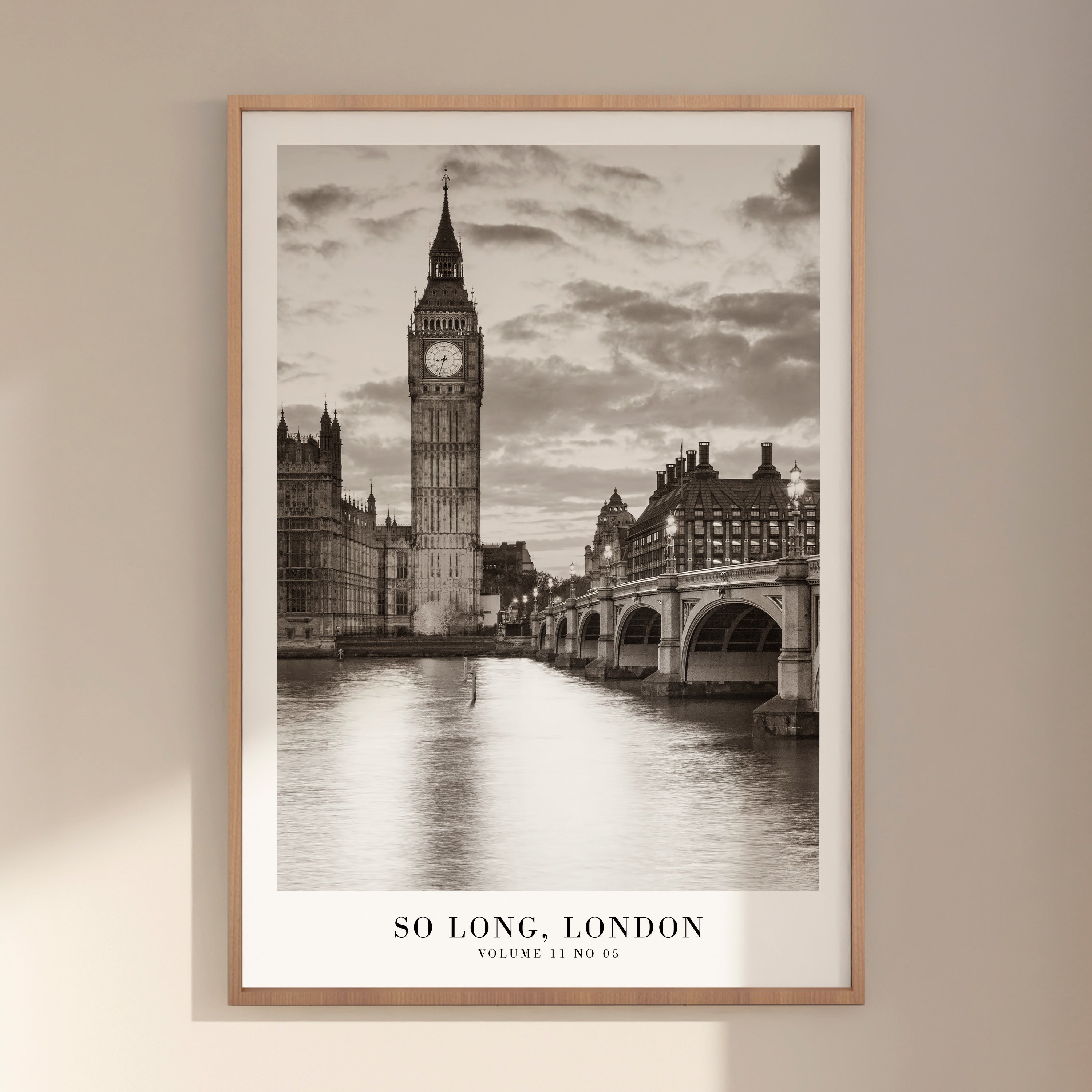 So Long London Taylor Swift poster in neutral minimalist interior