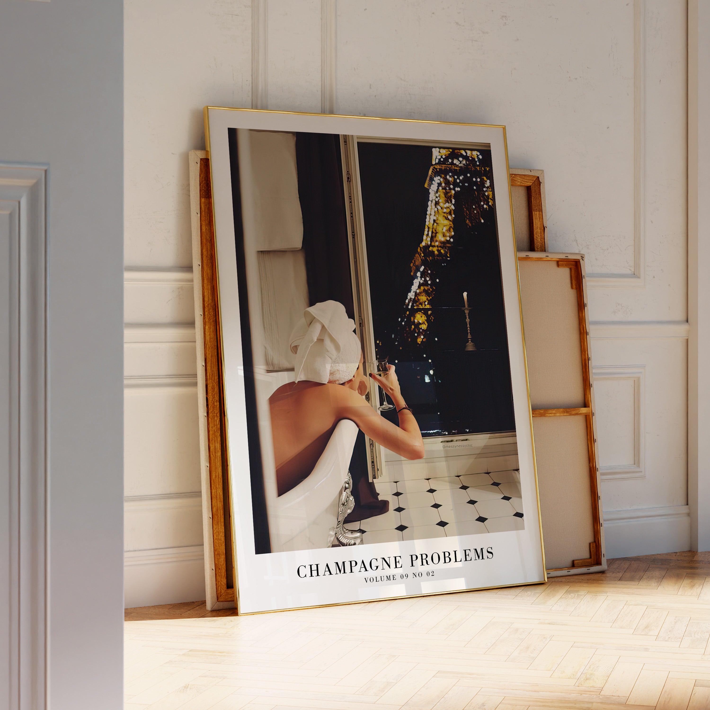 Champagne Problems Poster | Paris Bar Cart Aesthetic | Subtle Aesthetic Home Decor | Taylor Print | Taylor Era Album Poster - Haus Of Moods