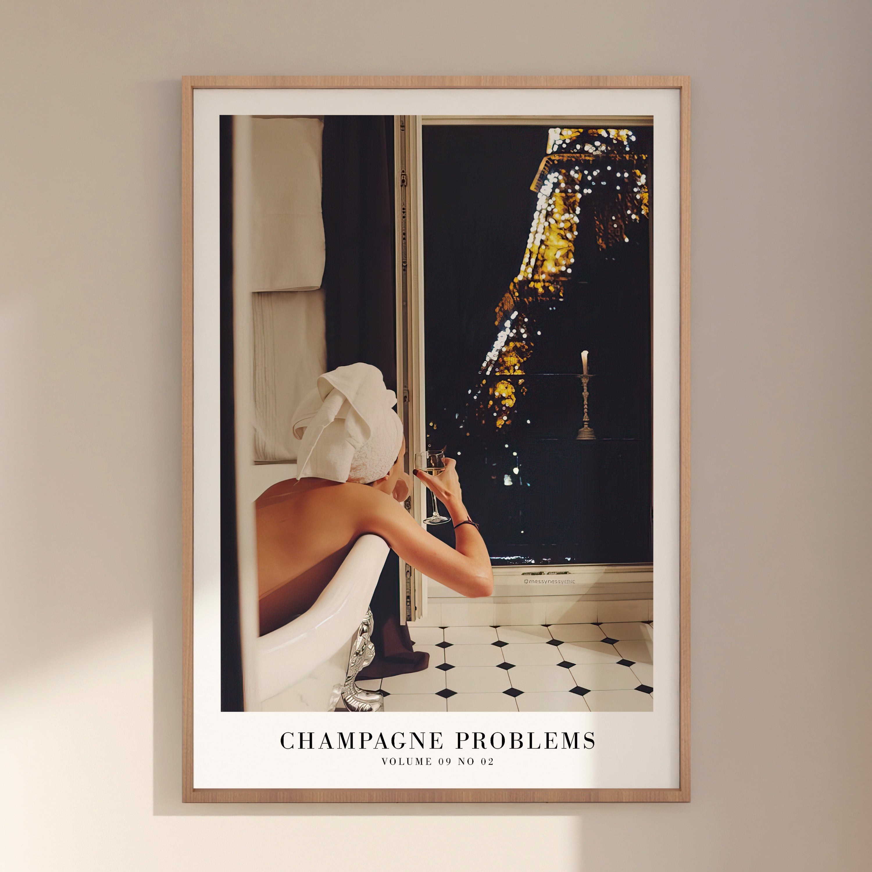 Champagne Problems Poster | Paris Bar Cart Aesthetic | Subtle Aesthetic Home Decor | Taylor Print | Taylor Era Album Poster - Haus Of Moods