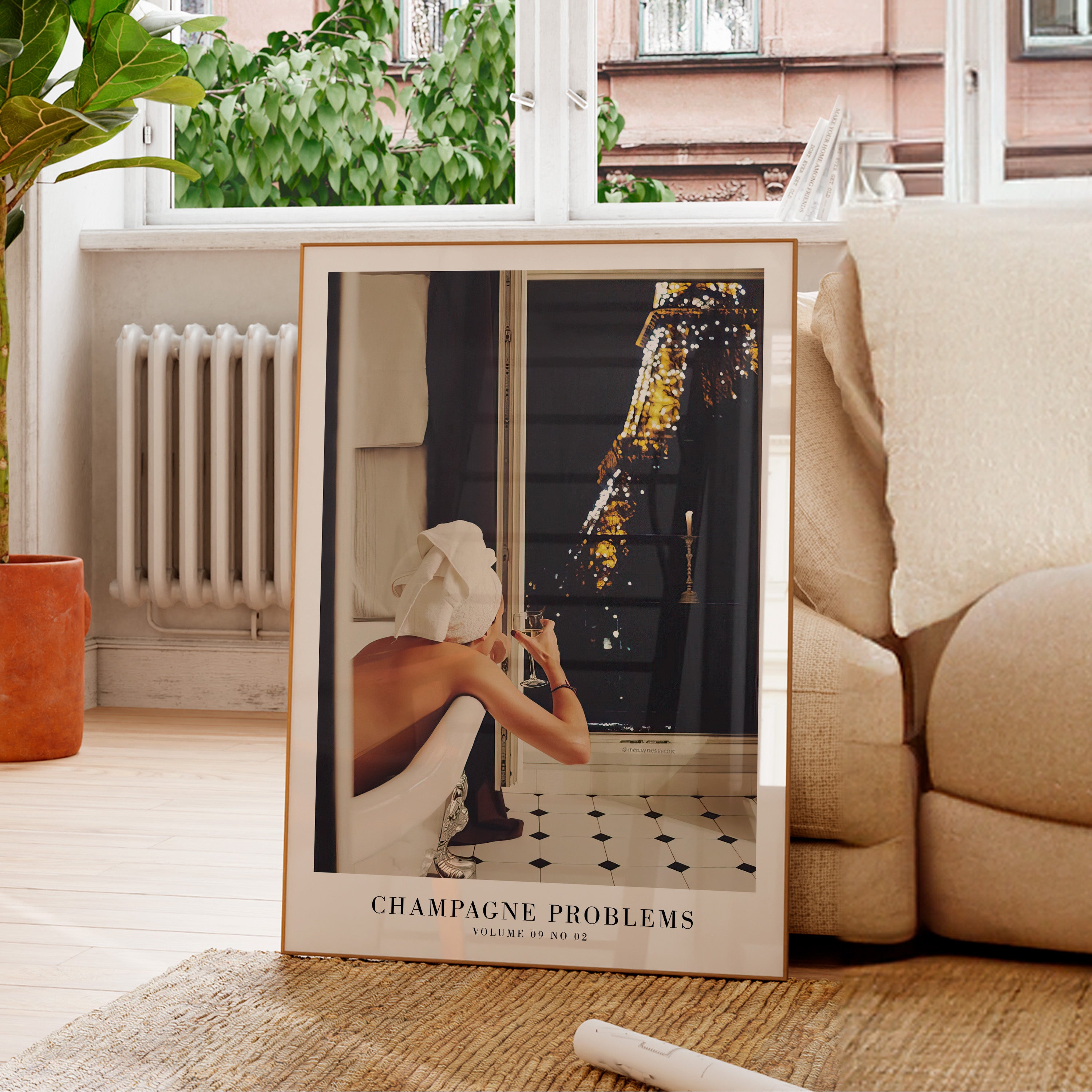Champagne Problems Poster | Paris Bar Cart Aesthetic | Subtle Aesthetic Home Decor | Taylor Print | Taylor Era Album Poster - Haus Of Moods