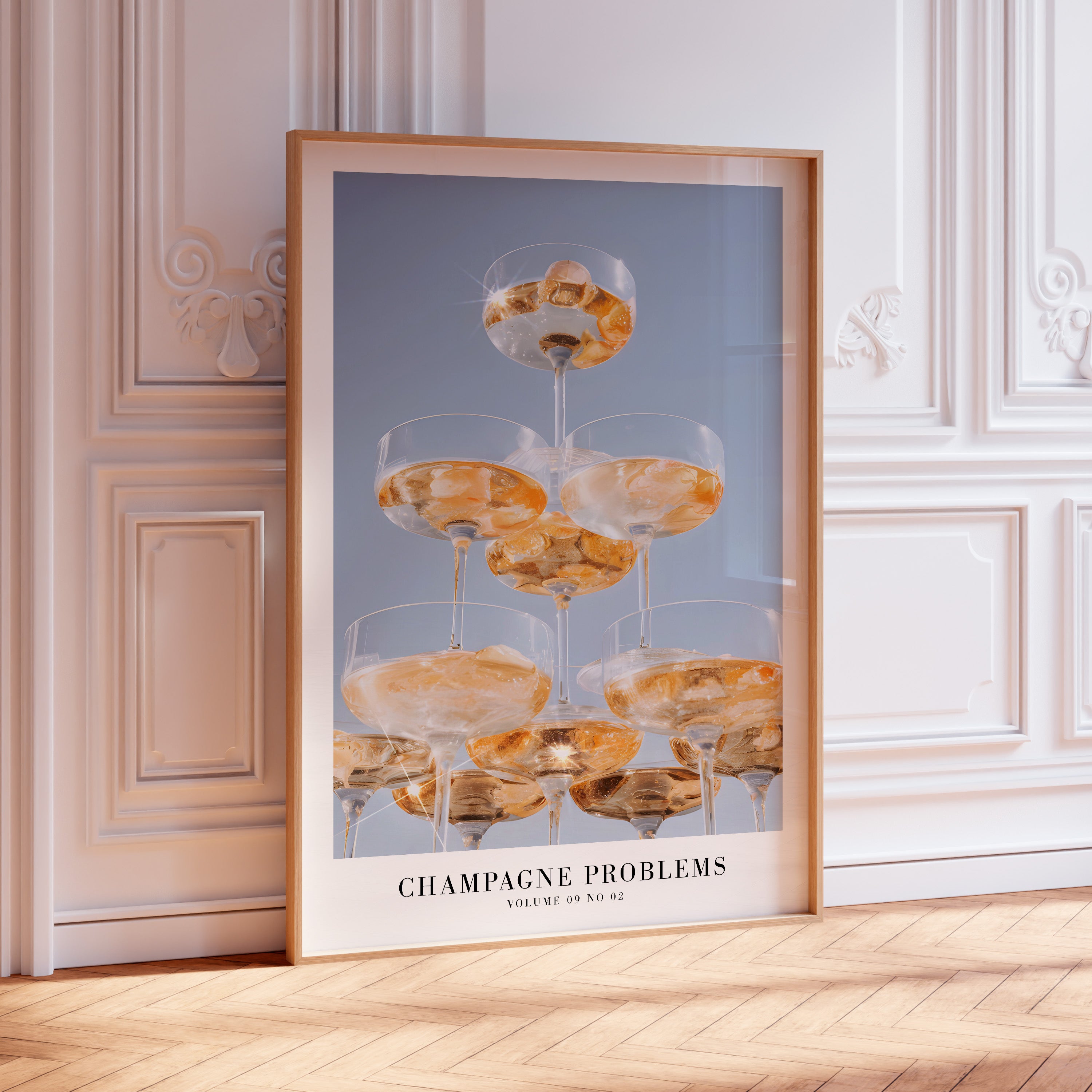 Champagne Problems Poster | Bar Cart Aesthetic | Subtle Aesthetic Home Decor | Taylor Print | Taylor Era Album Poster - Haus Of Moods