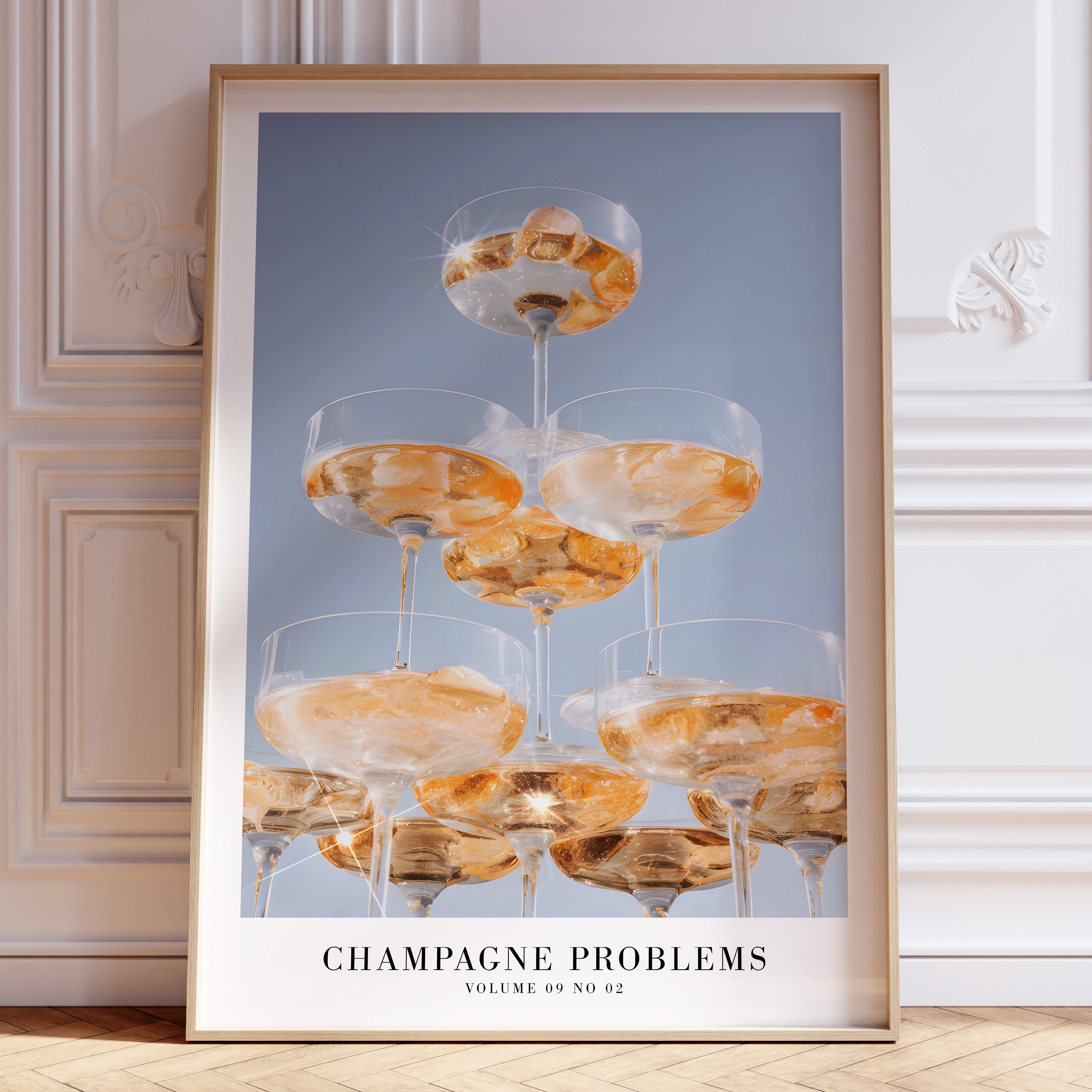 Champagne Problems Poster | Bar Cart Aesthetic | Subtle Aesthetic Home Decor | Taylor Print | Taylor Era Album Poster - Haus Of Moods