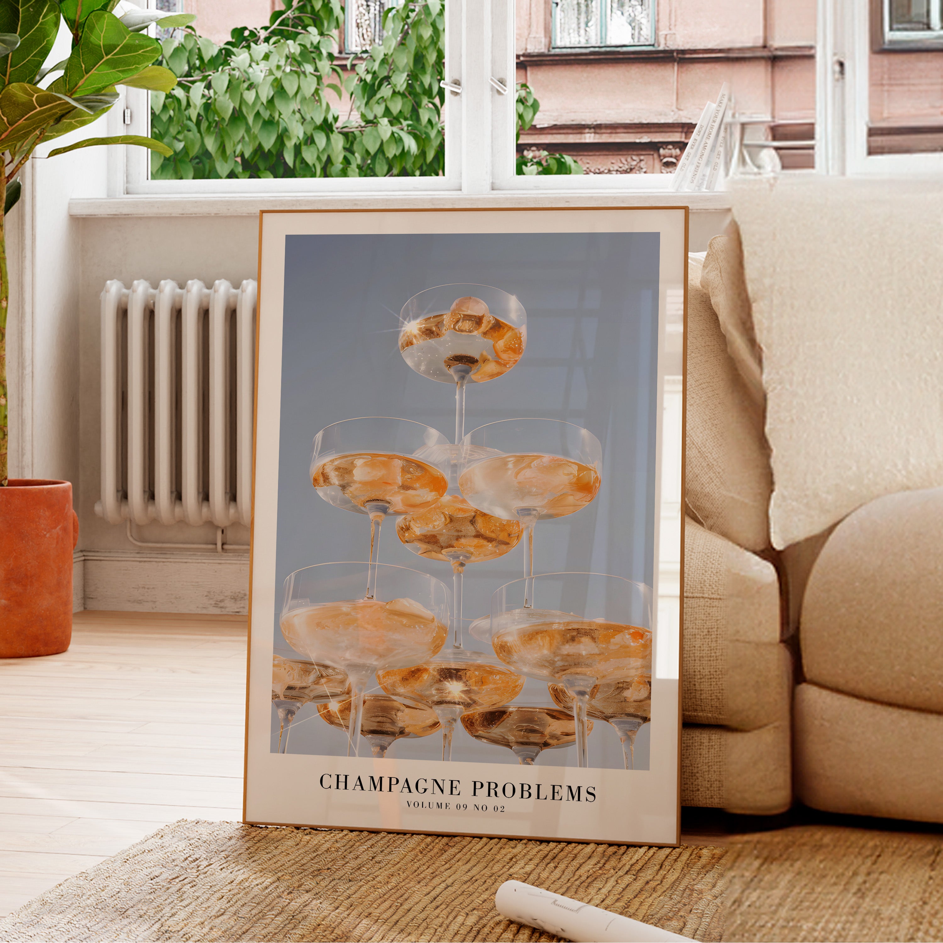 Champagne Problems Poster | Bar Cart Aesthetic | Subtle Aesthetic Home Decor | Taylor Print | Taylor Era Album Poster - Haus Of Moods