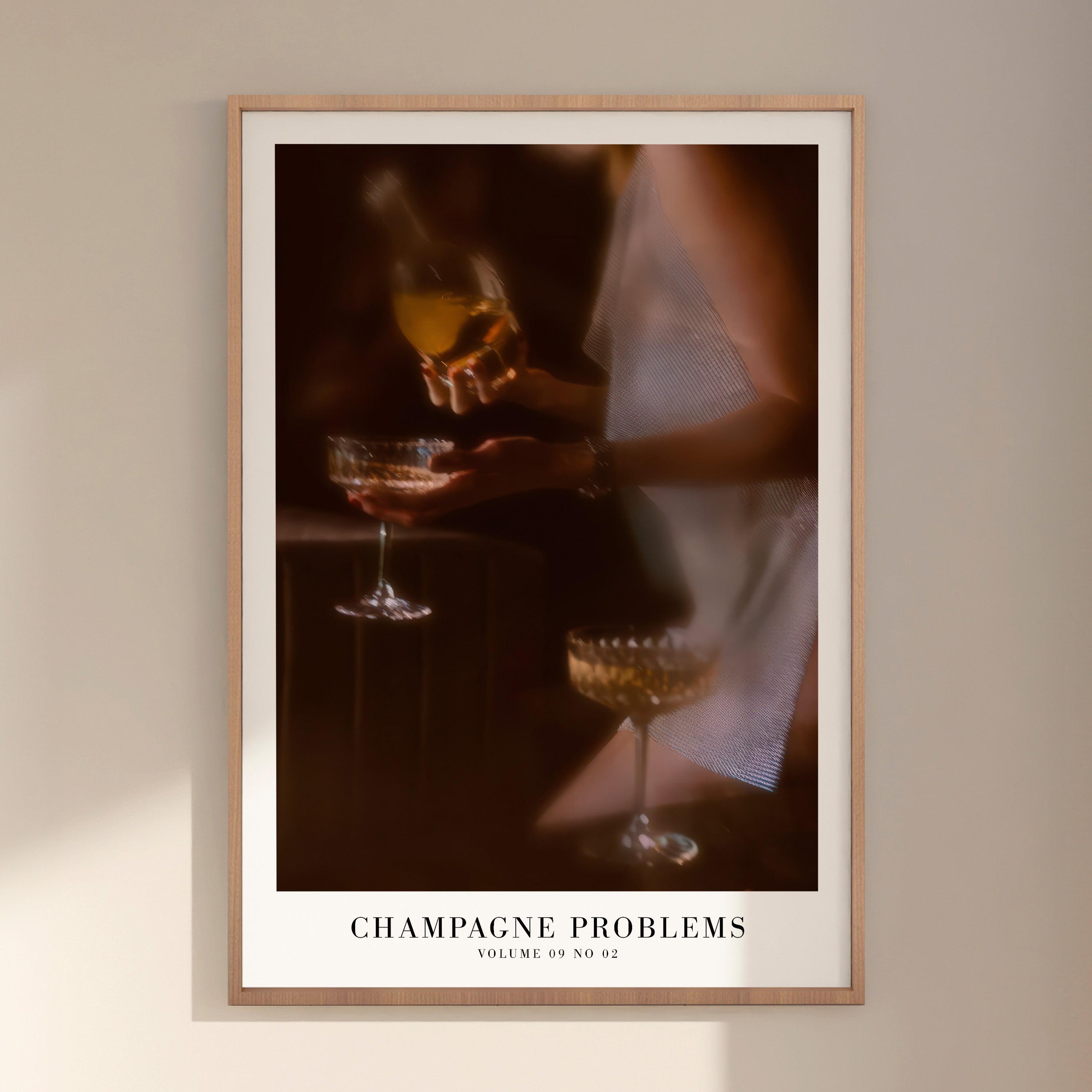 Champagne Problems Golden Hour Poster - Haus Of Moods