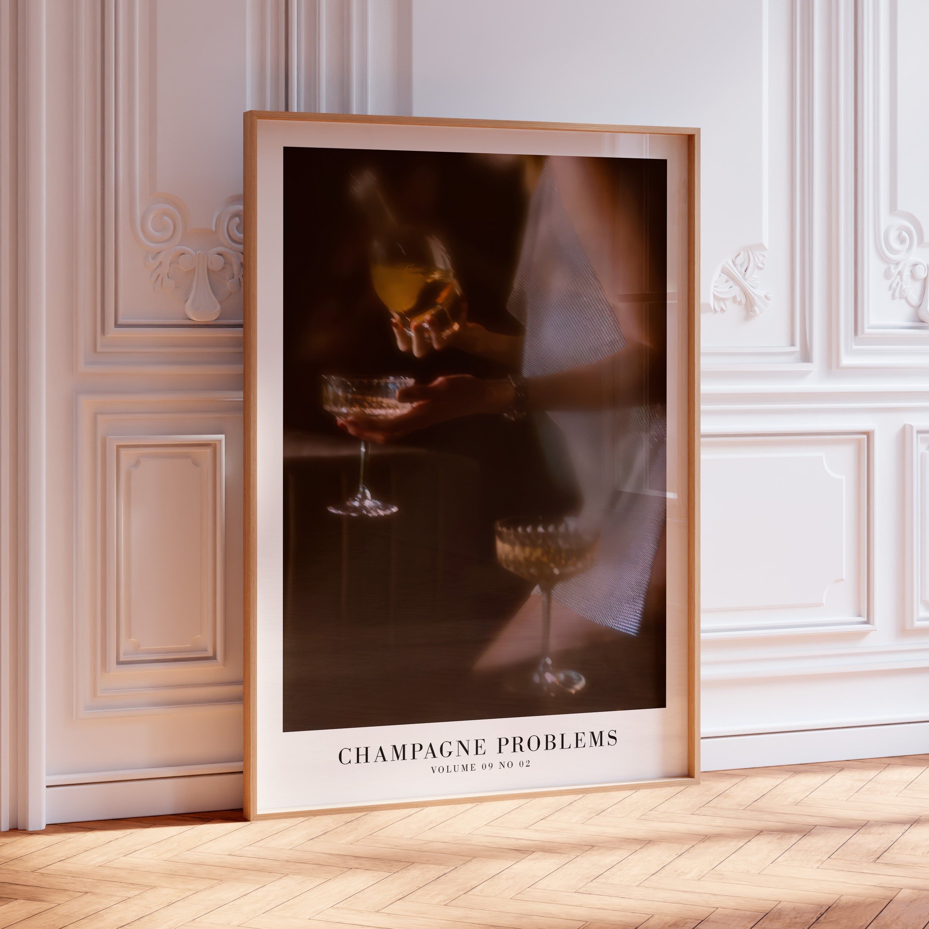 Champagne Problems Golden Hour Poster - Haus Of Moods