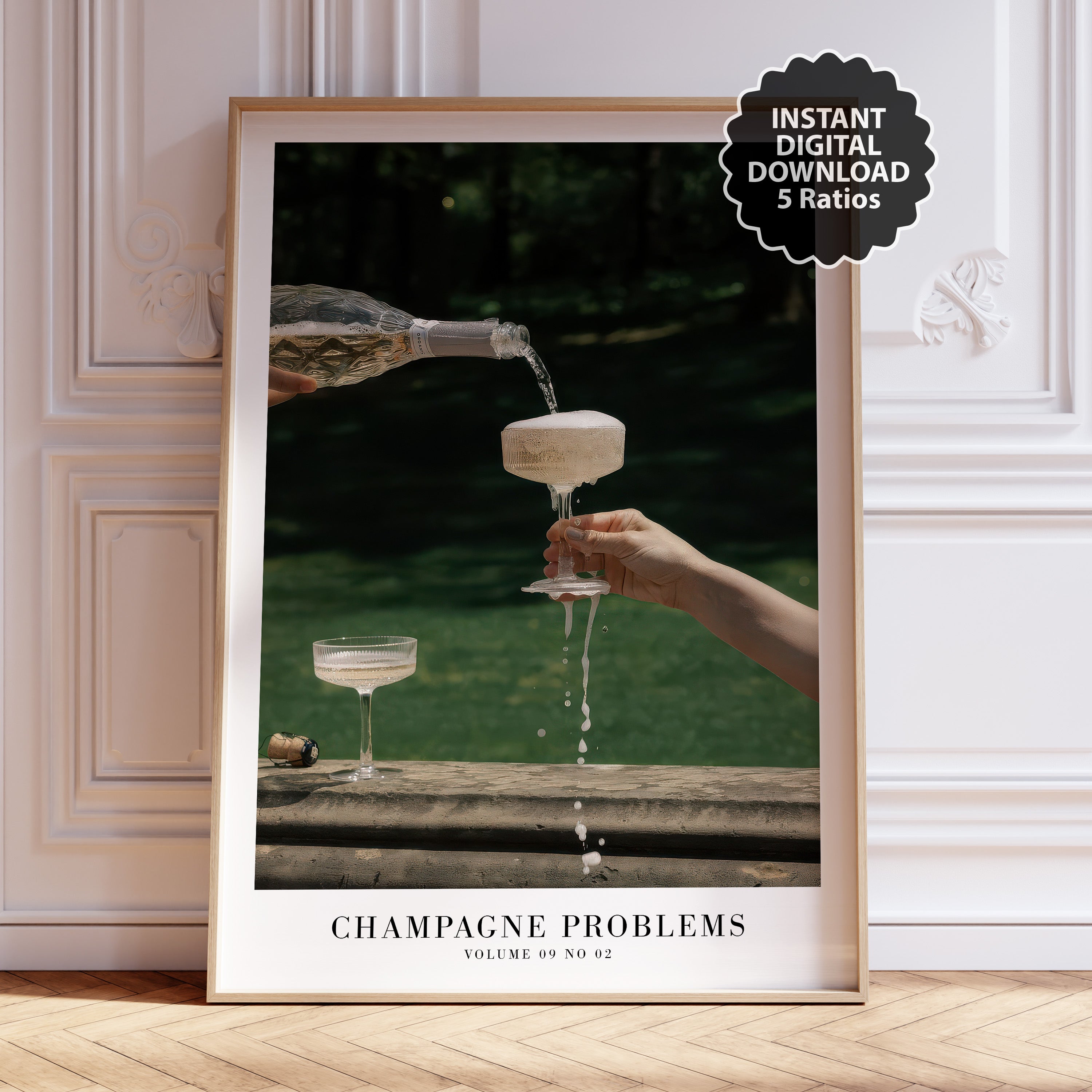 Champagne Problems Garden Party Song Poster - Haus Of Moods
