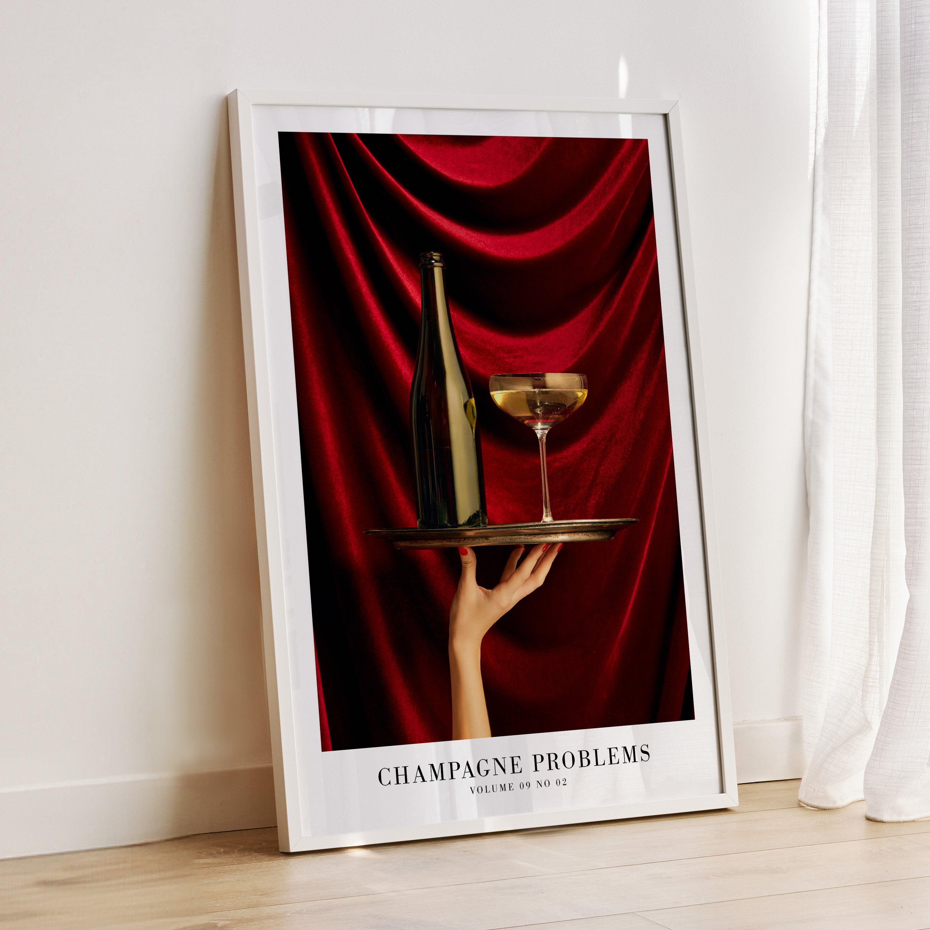 Champagne Problems Poster | Bar Cart Aesthetic | Subtle Aesthetic Home Decor | Taylor Print | Album Poster - Haus Of Moods