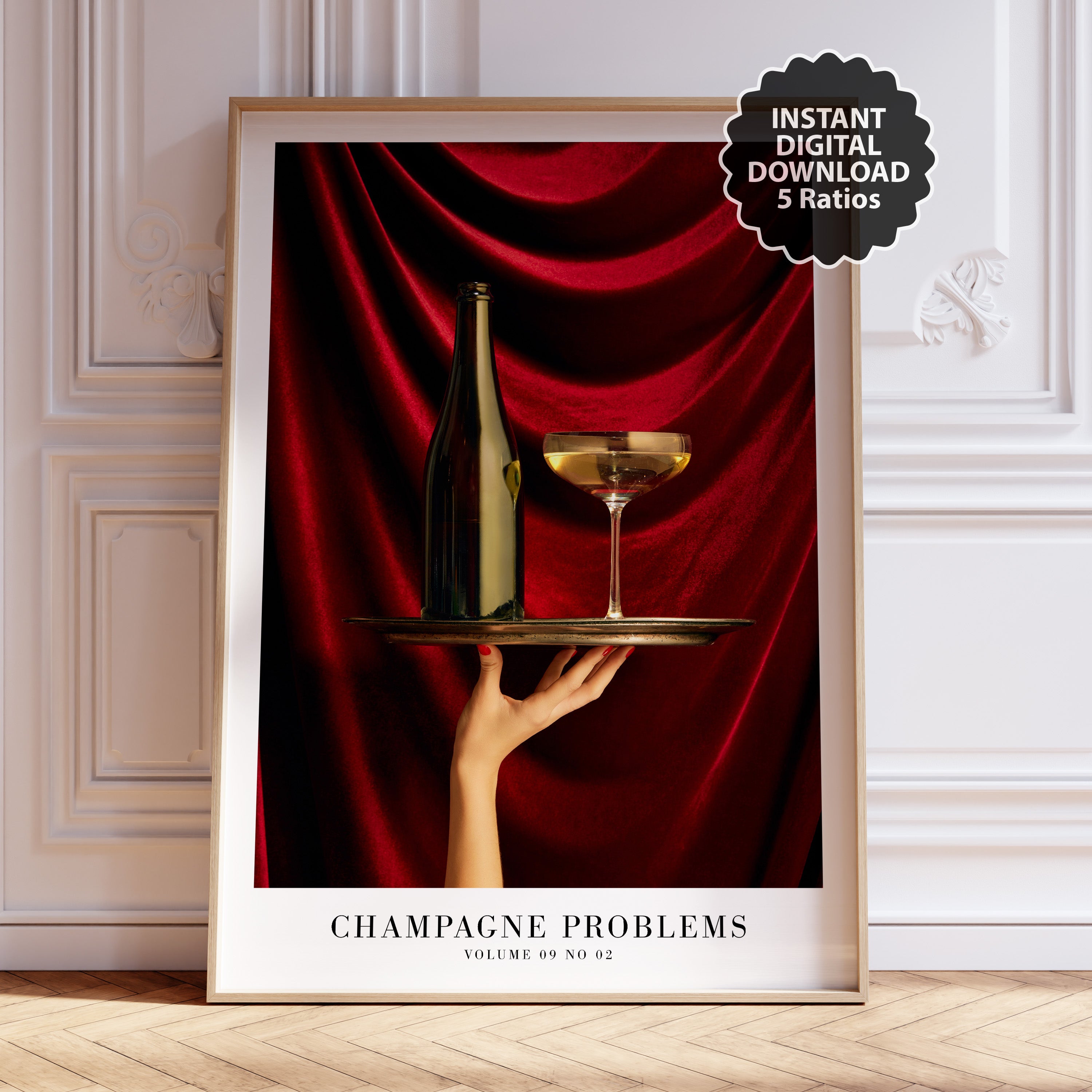 Champagne Problems Poster | Bar Cart Aesthetic | Subtle Aesthetic Home Decor | Taylor Print | Album Poster - Haus Of Moods