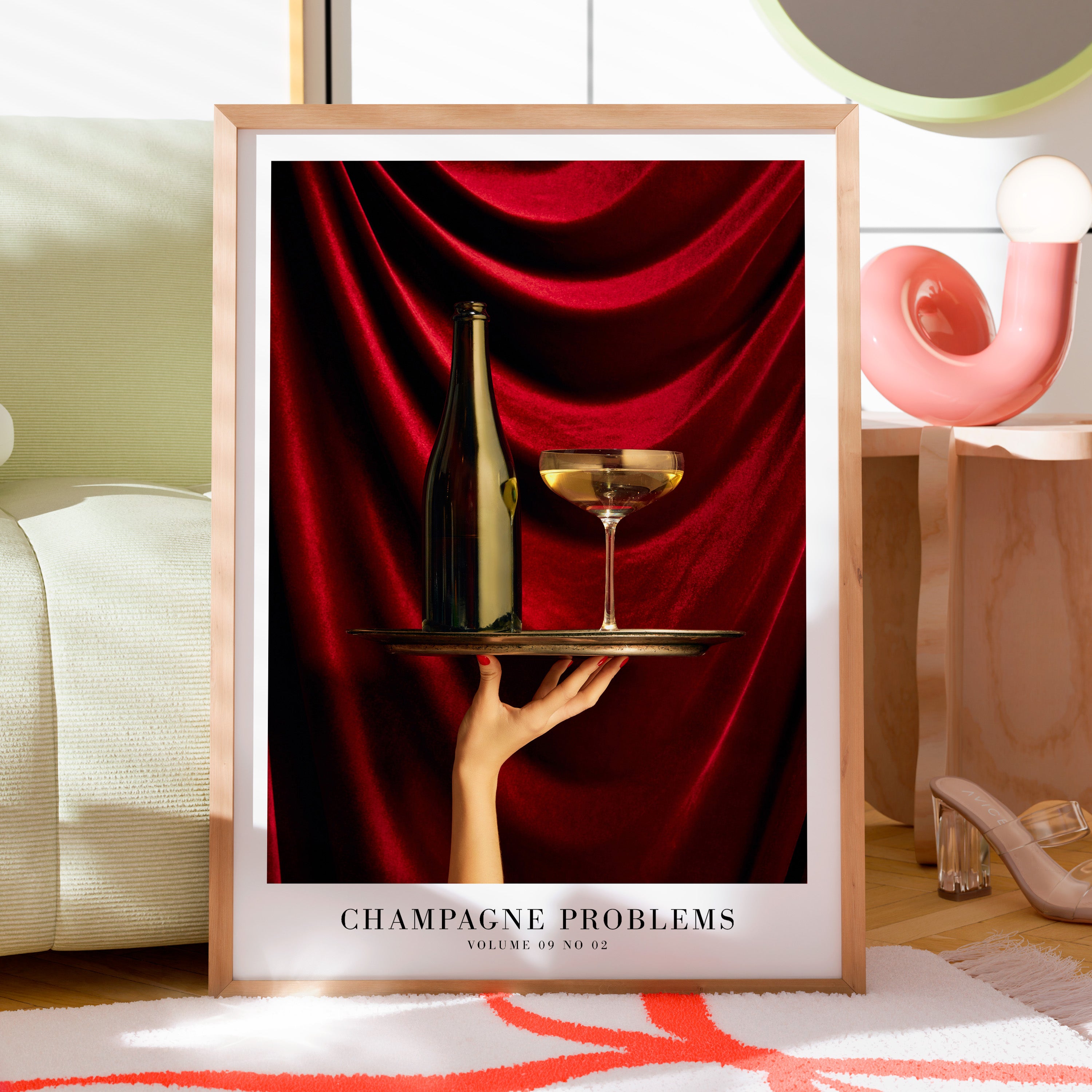 Champagne Problems Poster | Bar Cart Aesthetic | Subtle Aesthetic Home Decor | Taylor Print | Album Poster - Haus Of Moods