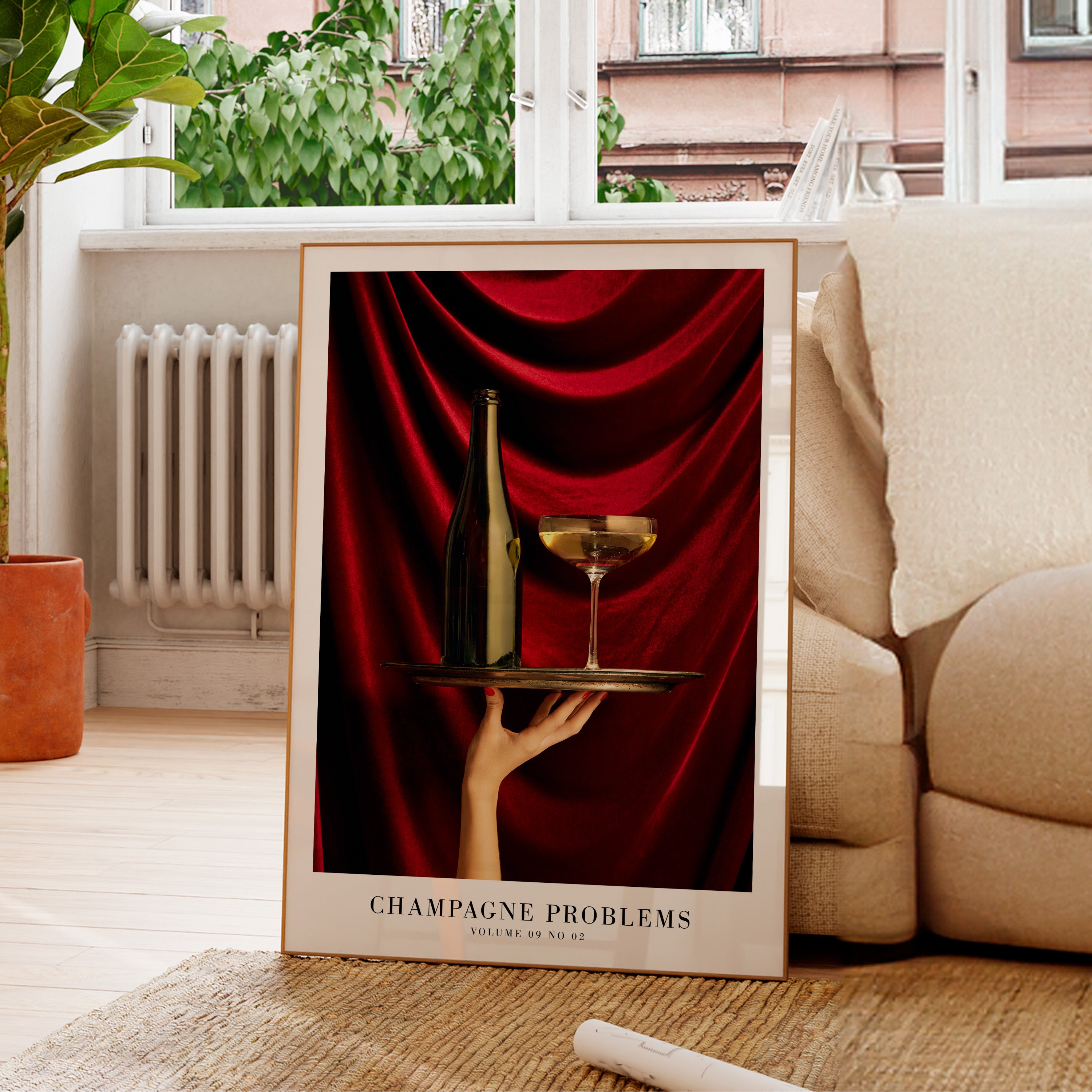 Champagne Problems Poster | Bar Cart Aesthetic | Subtle Aesthetic Home Decor | Taylor Print | Album Poster - Haus Of Moods