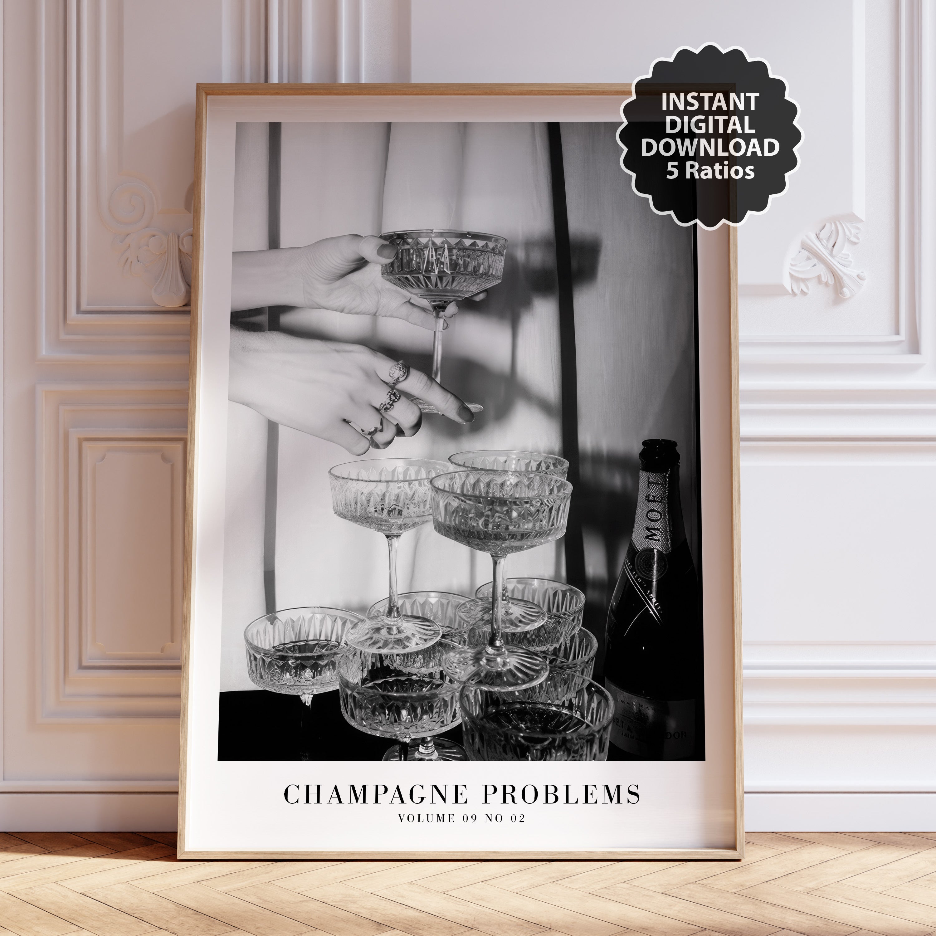 Champagne Problems Poster | Bar Cart Aesthetic | Subtle Aesthetic Home Decor | Taylor Print | Taylor Album Poster - Haus Of Moods