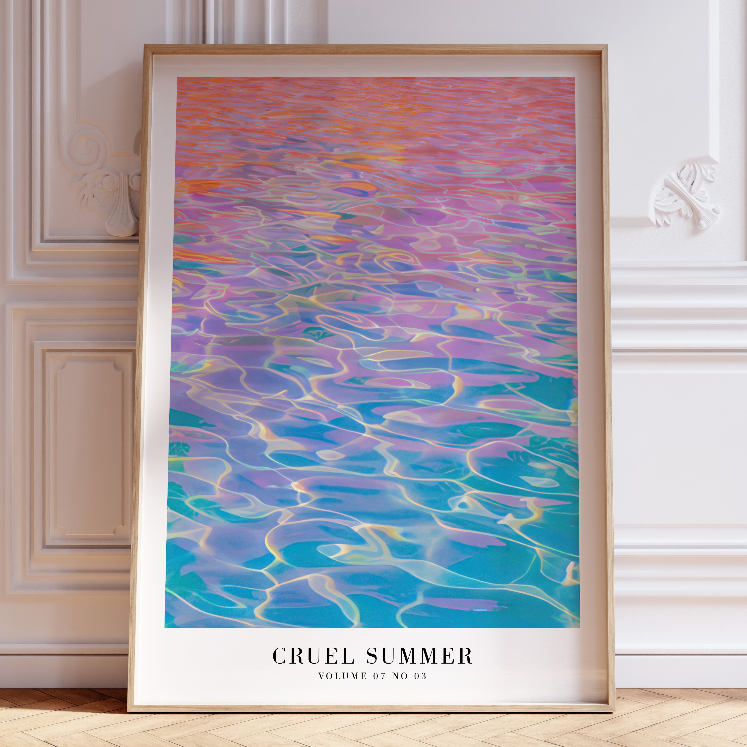 Cruel Summer Song Lover Taylor Swift poster featuring pastel pool reflections