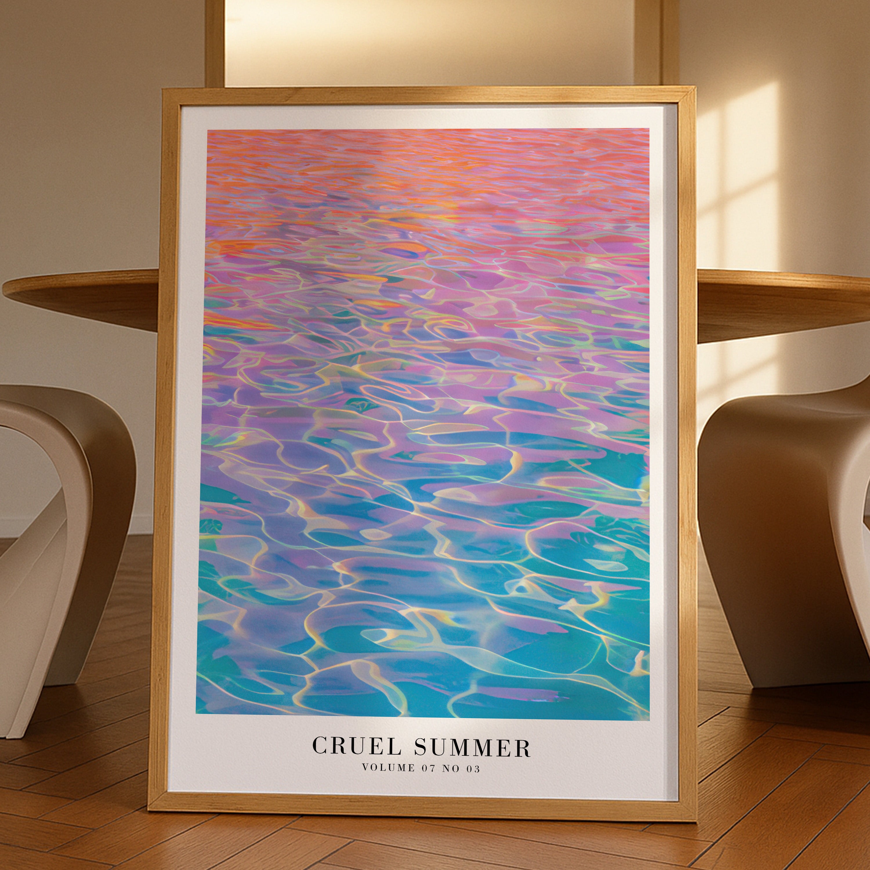 Cruel Summer pastel pool wall art layered into vibrant Swiftie gallery