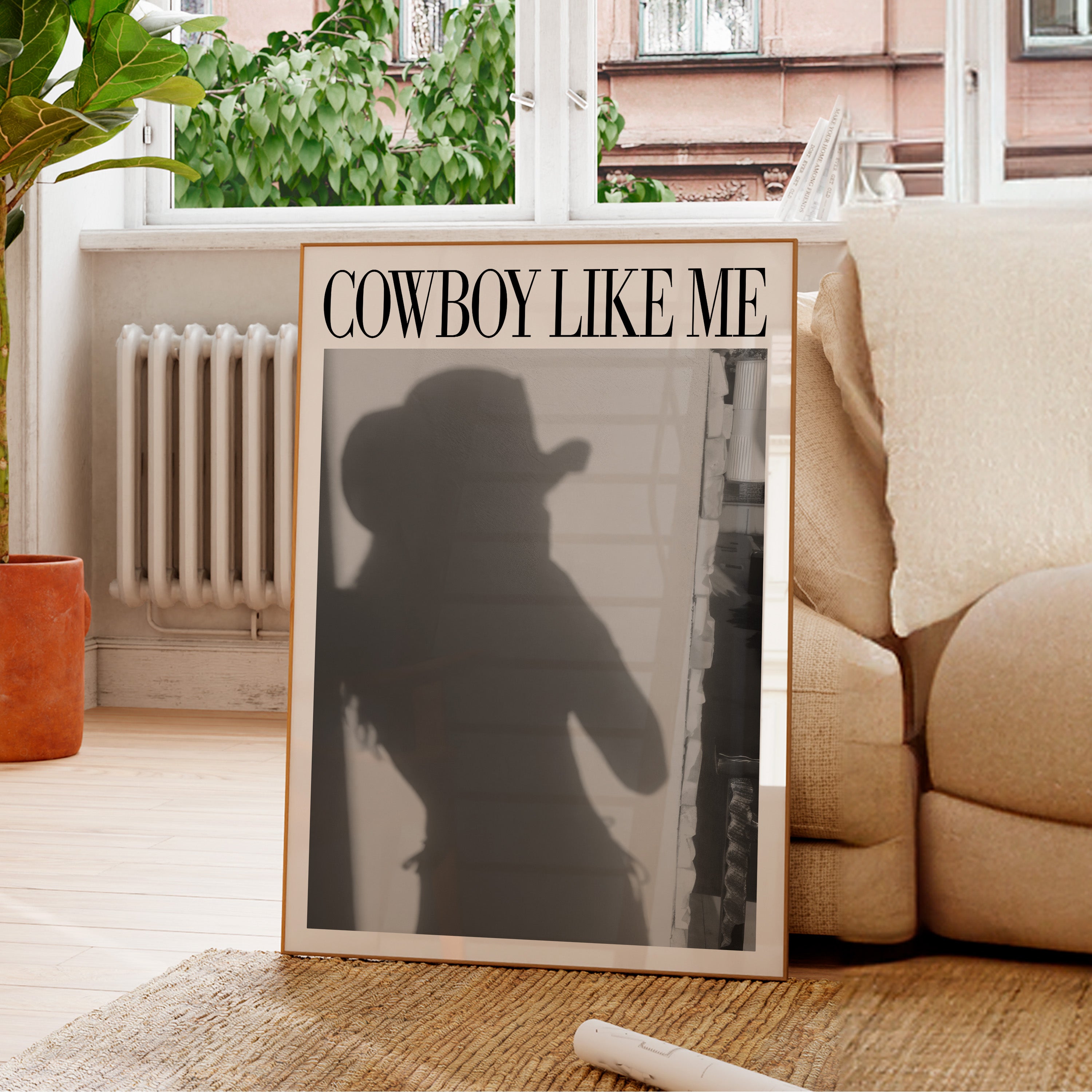 Cowboy Like Me Cowgirl Reflection Print