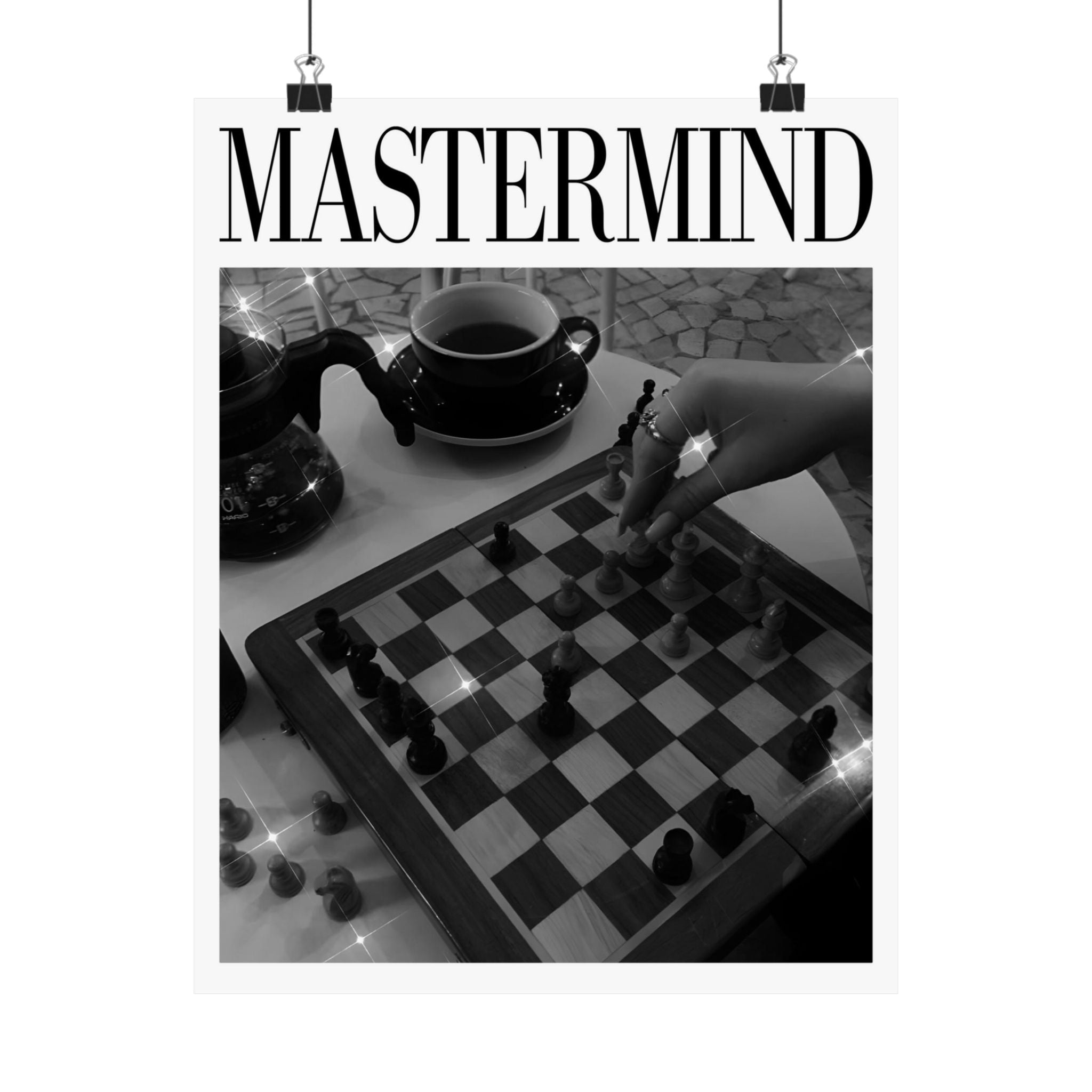 Mastermind Midnights Taylor Swift–inspired poster featuring chess board