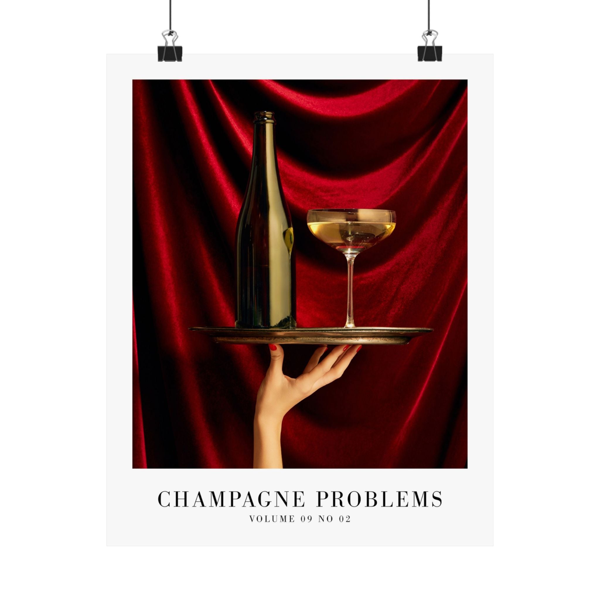 Champagne Problems Luxe Bar Cart Evermore Taylor Swift–inspired poster — detail view 2