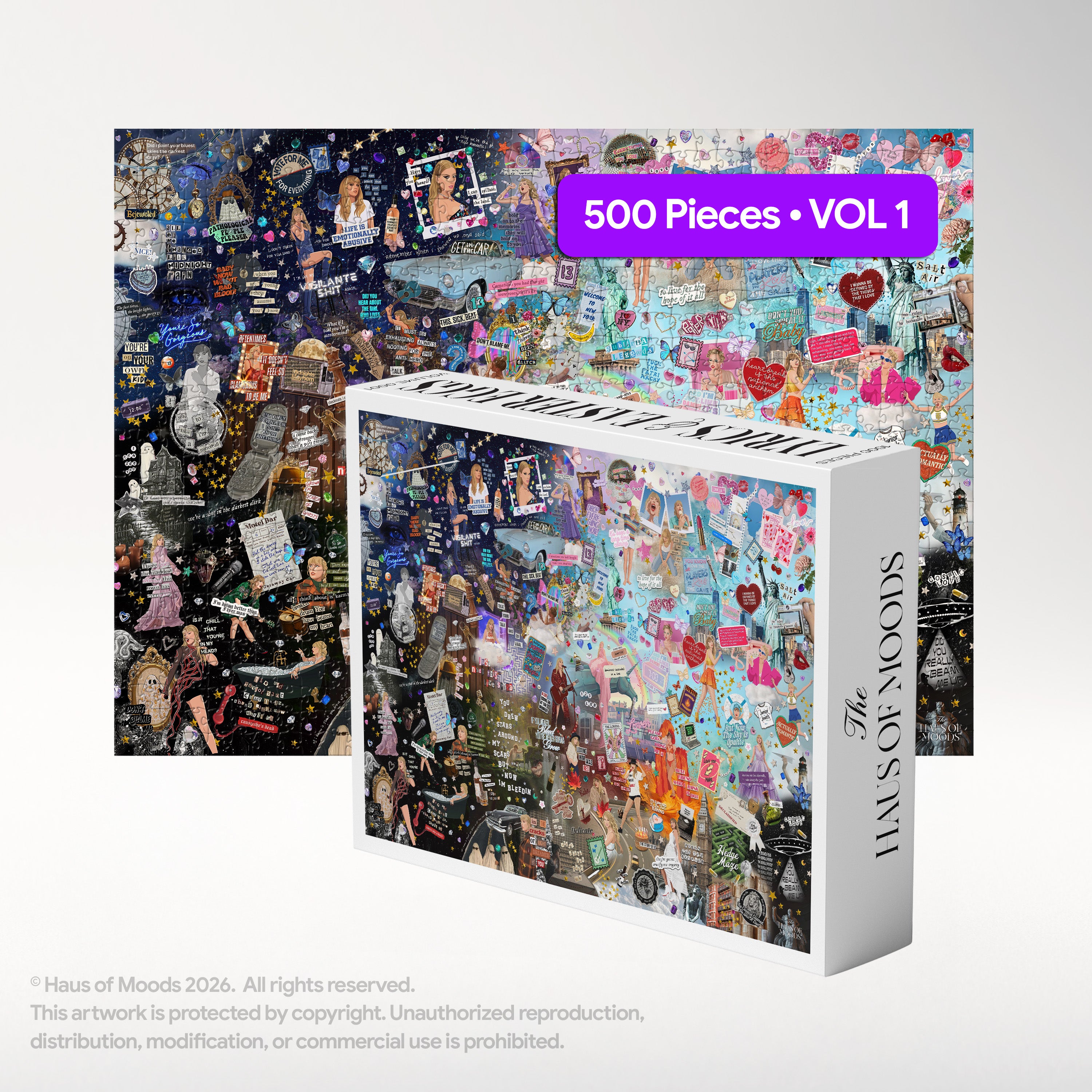 The Eras Taylor Puzzle | Lyrics & Easter Eggs Puzzle © - Haus Of Moods