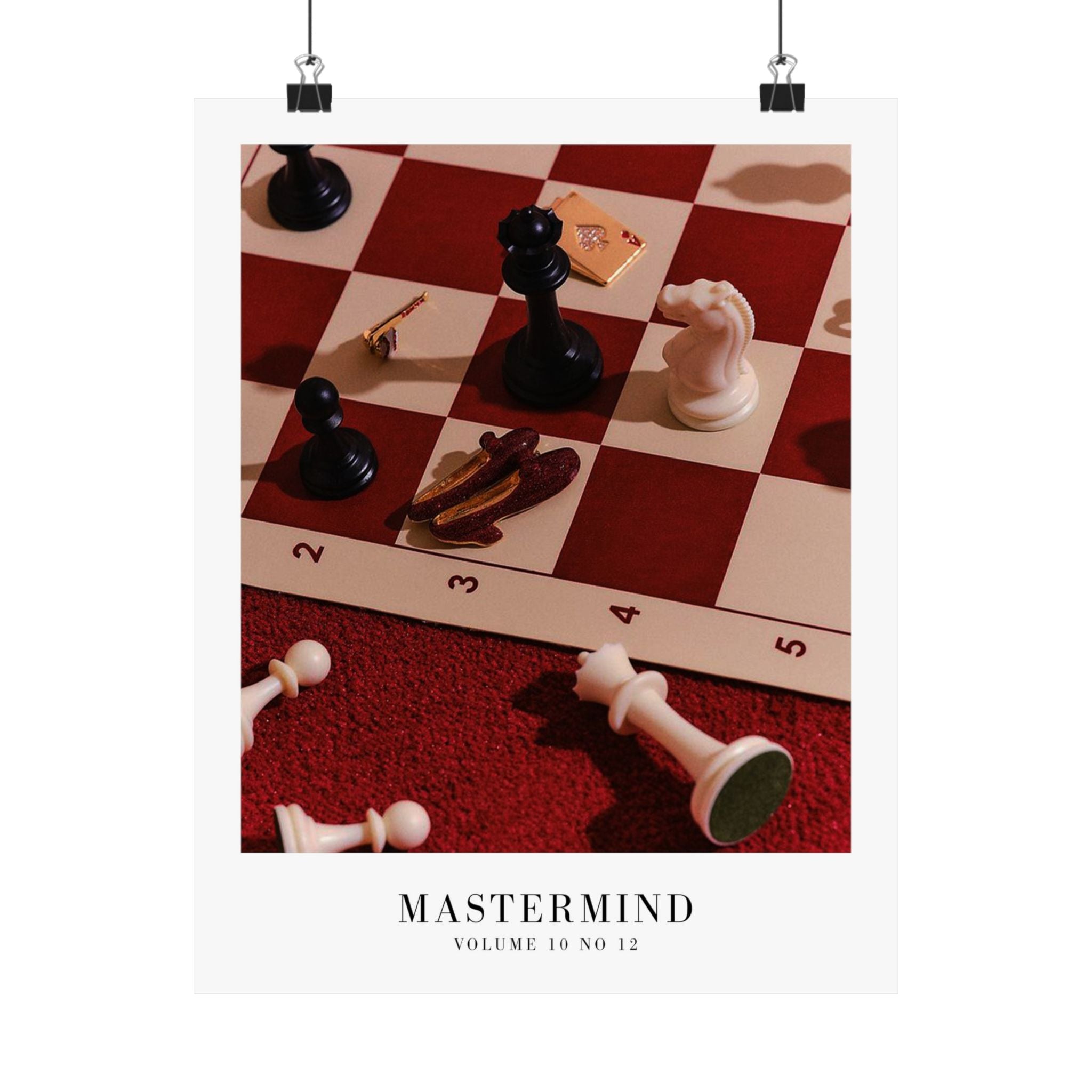 Mastermind Midnights Taylor Swift–inspired poster featuring chess board