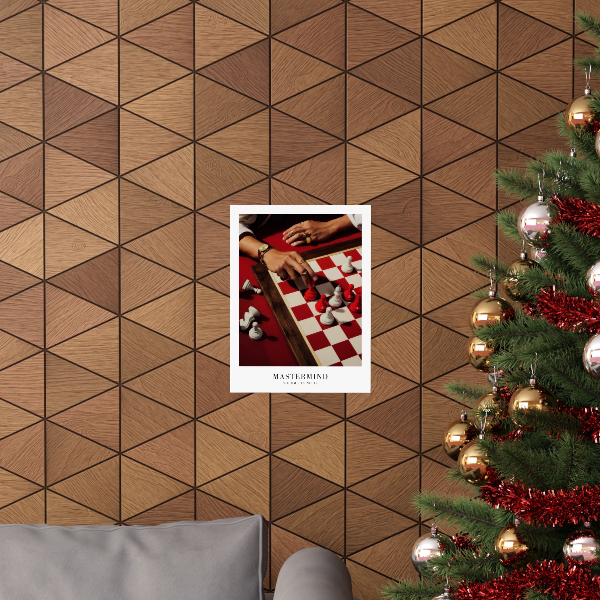 Mastermind Taylor Swift red statement wall art in unforgettable interior