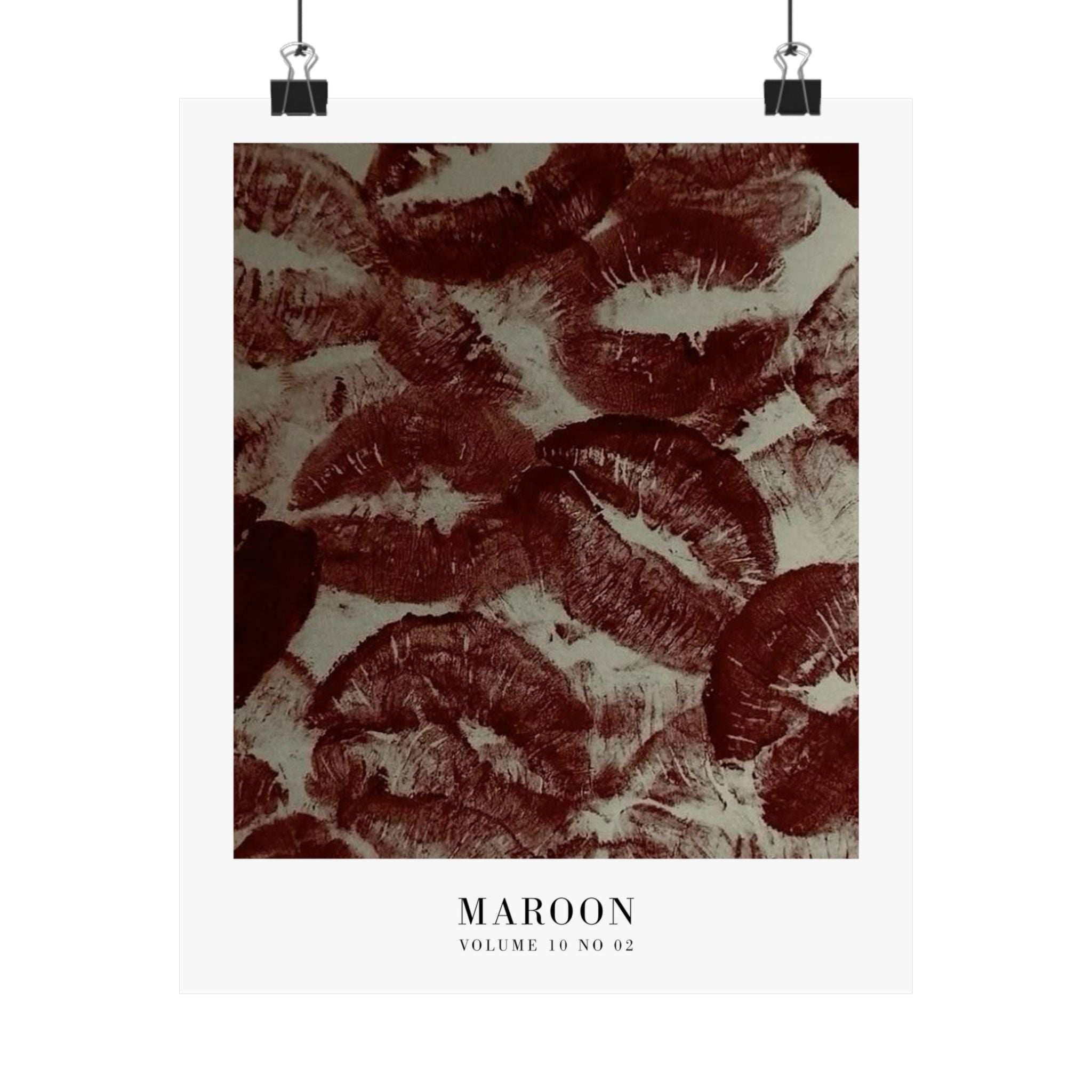 Maroon Midnights Taylor Swift–inspired poster featuring lips