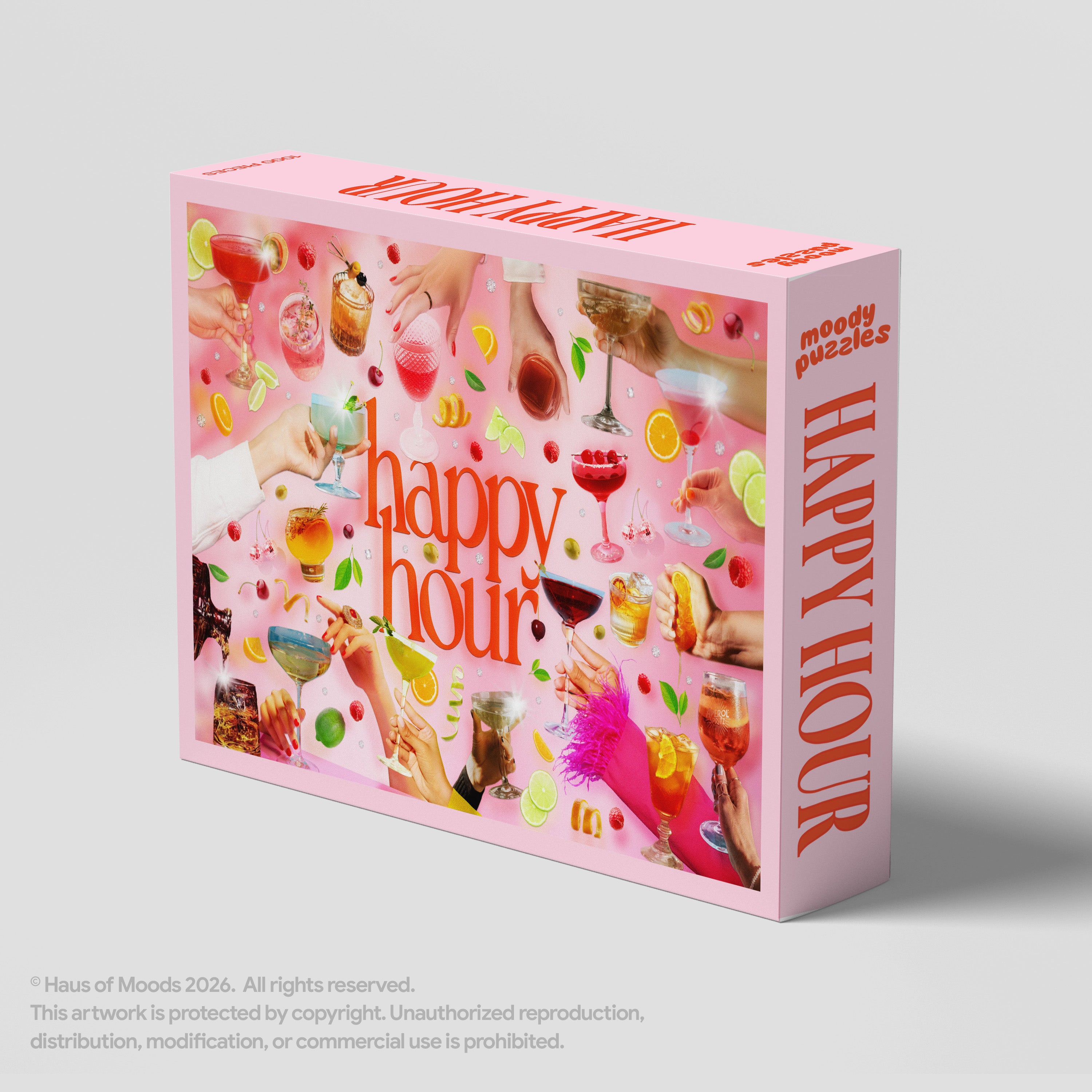 Happy Hour cocktail-themed jigsaw puzzle — Galentine's gift 500 pieces