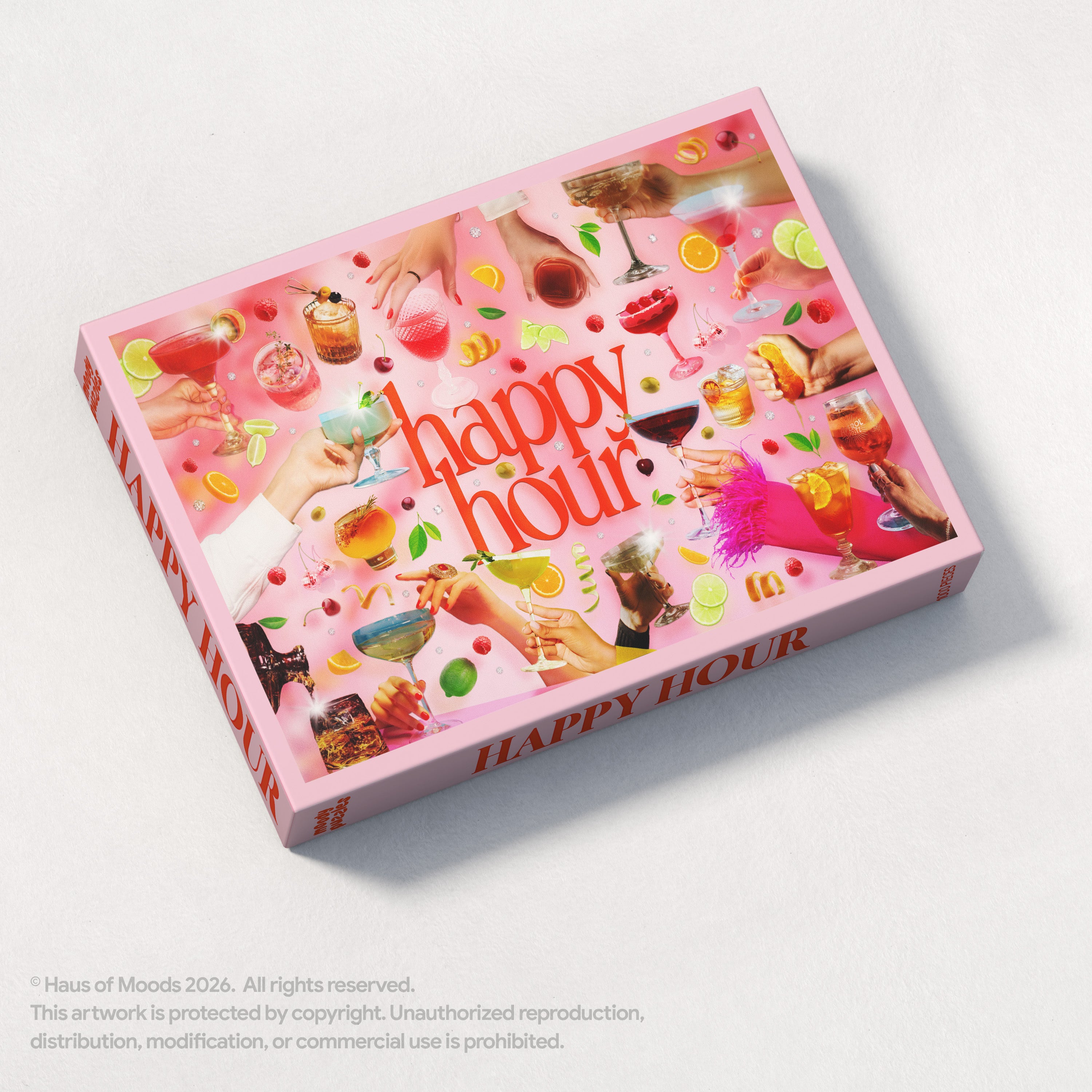 Happy Hour cocktail-themed jigsaw puzzle — Galentine's gift 500 pieces