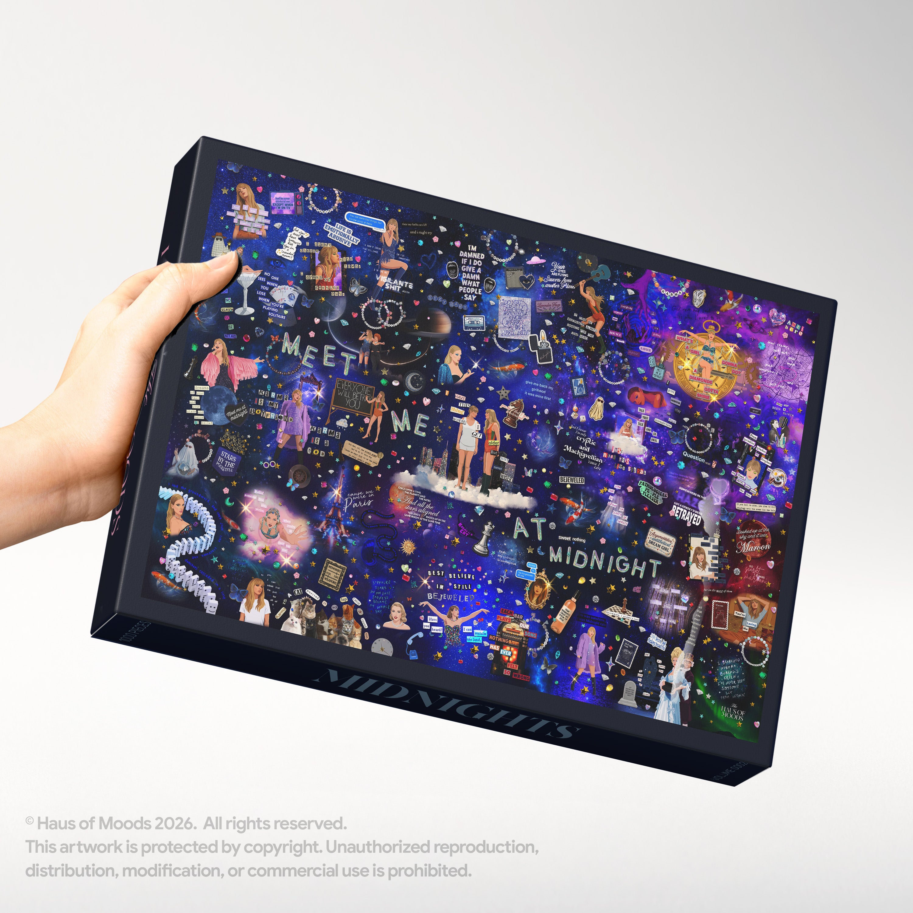 Midnights Lyrics & Easter Eggs Puzzle — Taylor Swift Swiftie jigsaw 500/1000 pieces