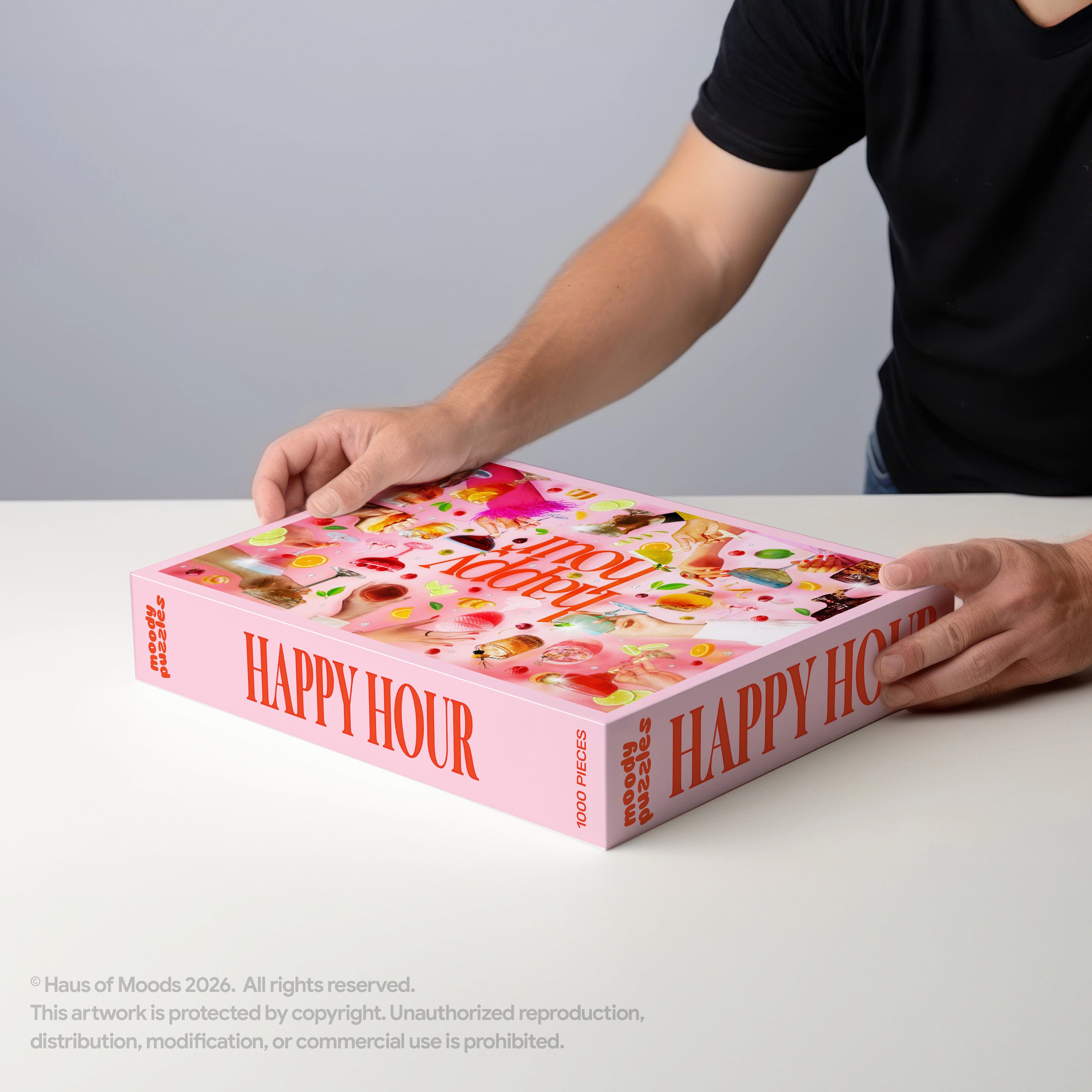 Happy Hour cocktail-themed jigsaw puzzle — Galentine's gift 500 pieces