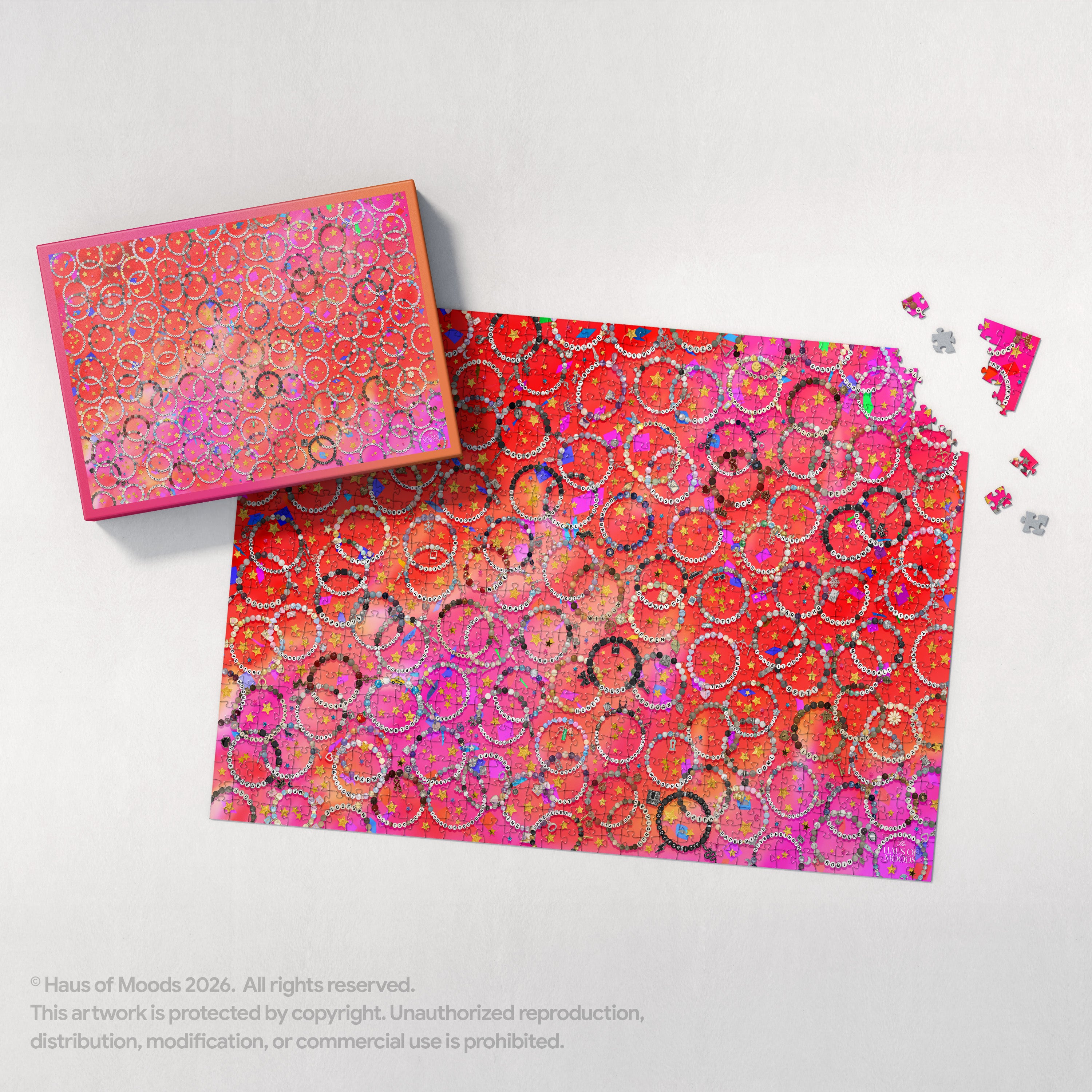 Eras Friendship Bracelets Puzzle — 188+ song-title bracelets from every Taylor Swift era