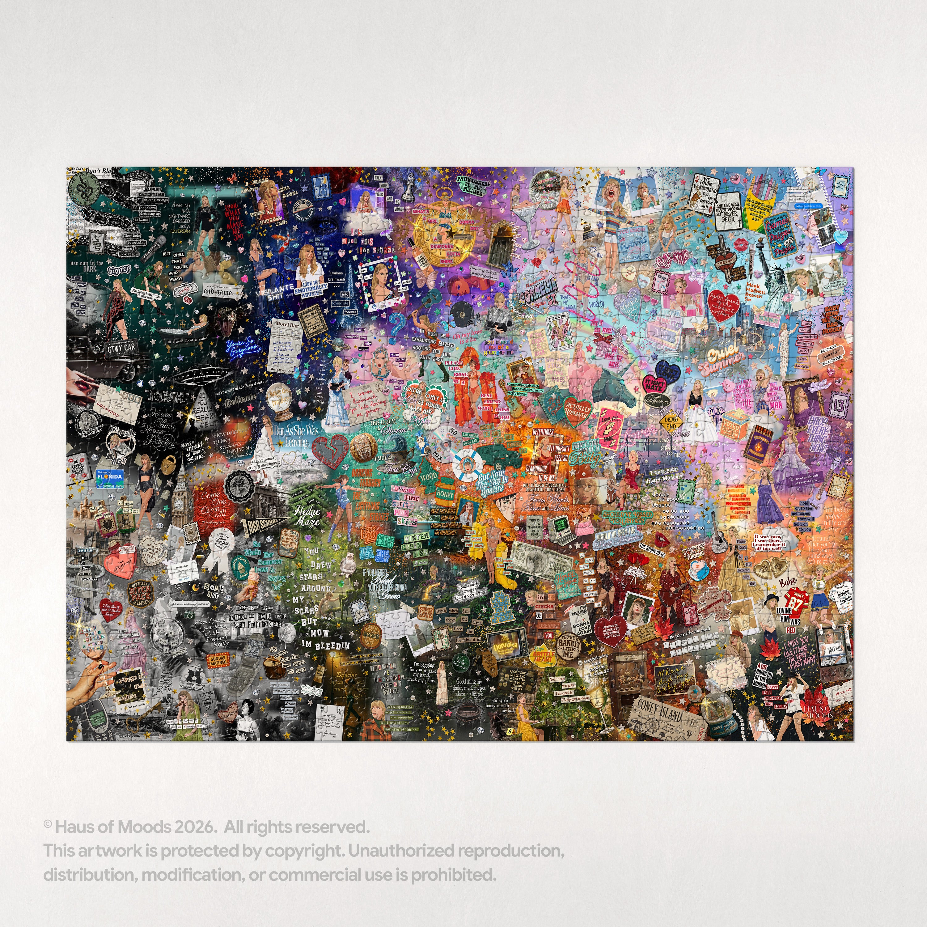 The Eras Taylor Puzzle | Lyrics & Easter Eggs Puzzle © - Haus Of Moods