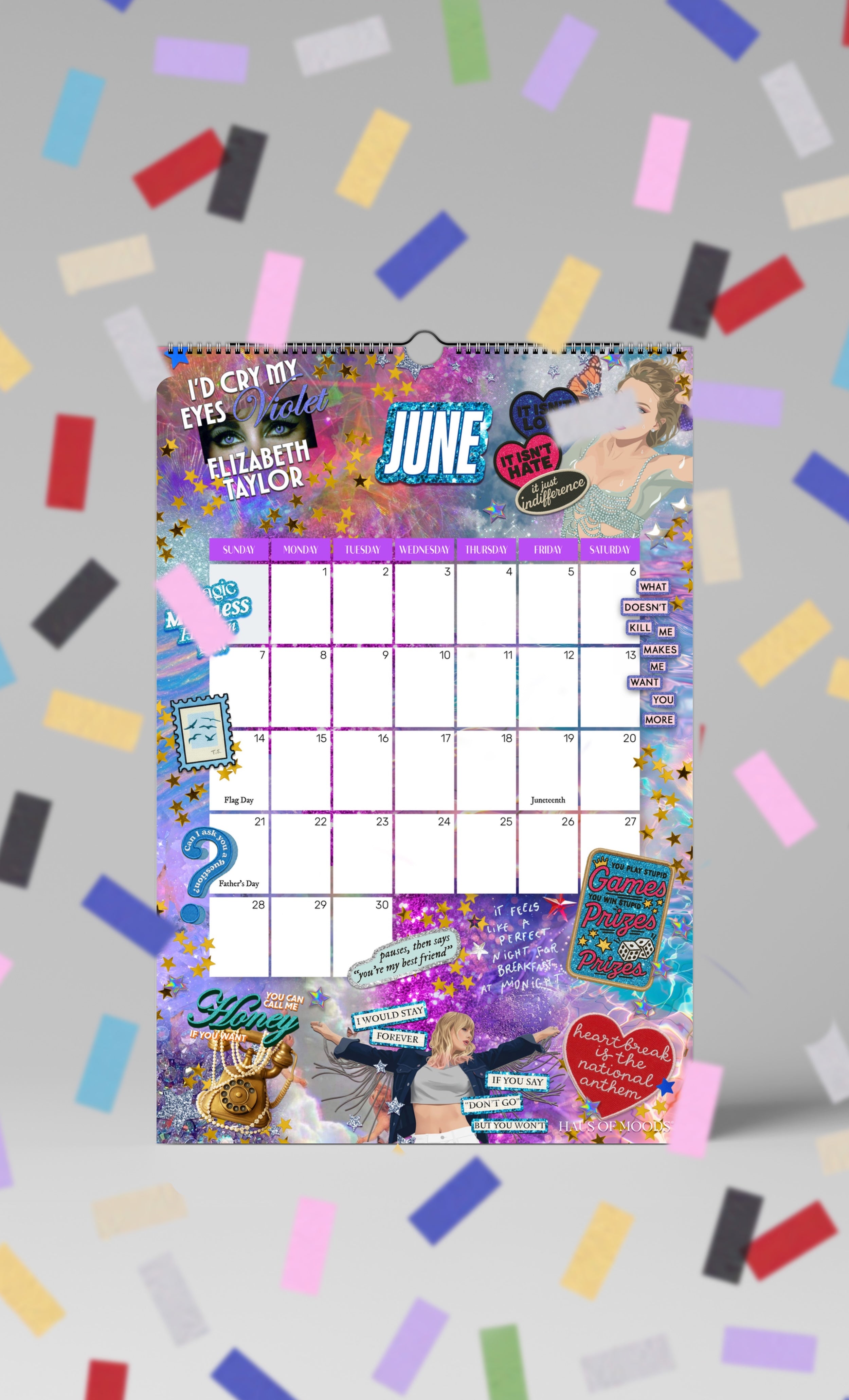2026 Taylor Swift Inspired Wall Calendar