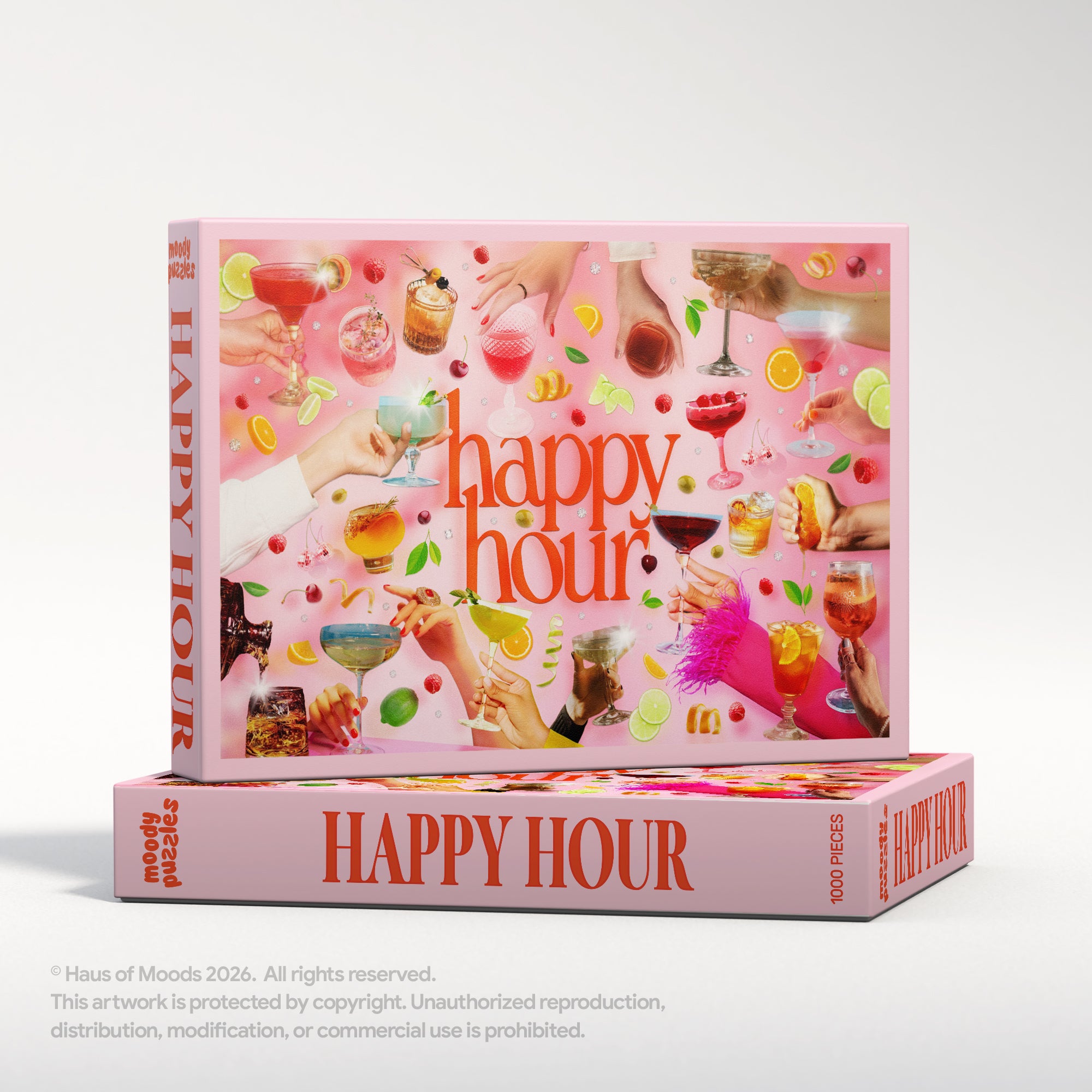 Happy Hour cocktail-themed jigsaw puzzle — Galentine's gift 500 pieces