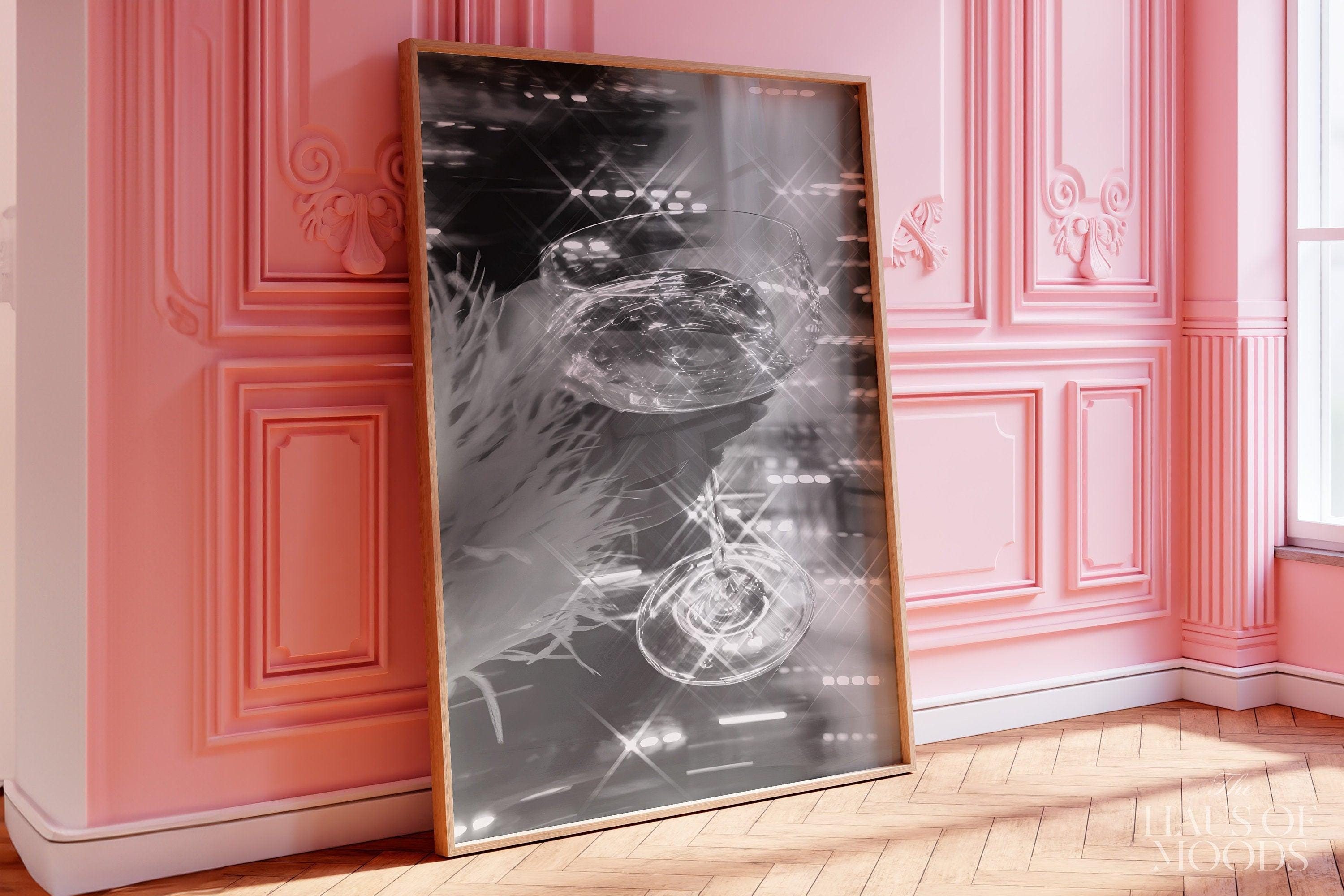 Champagne Glass champagne bar cart poster — detail view 2