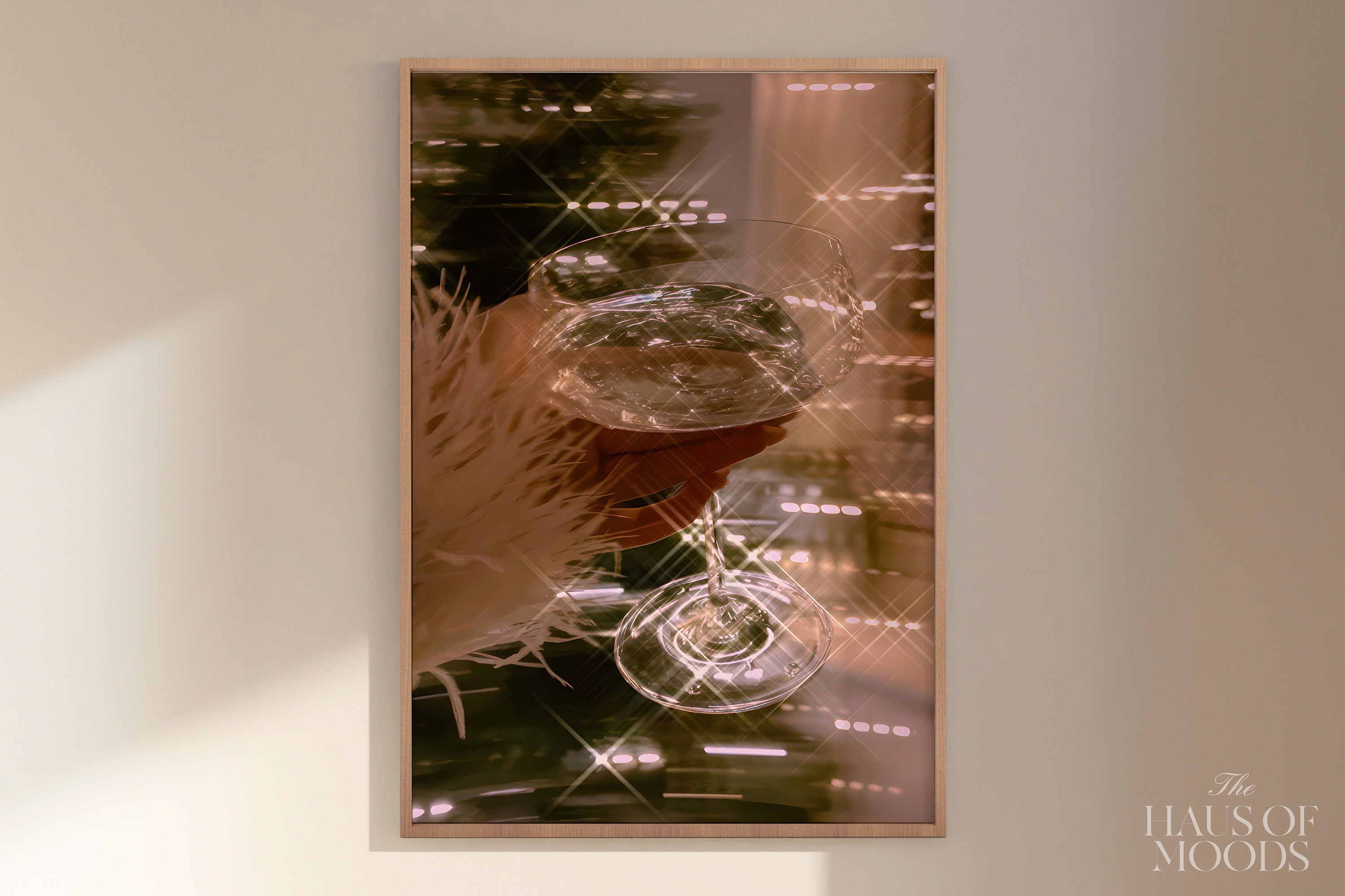 Champagne Cheers champagne bar cart poster — detail view 5