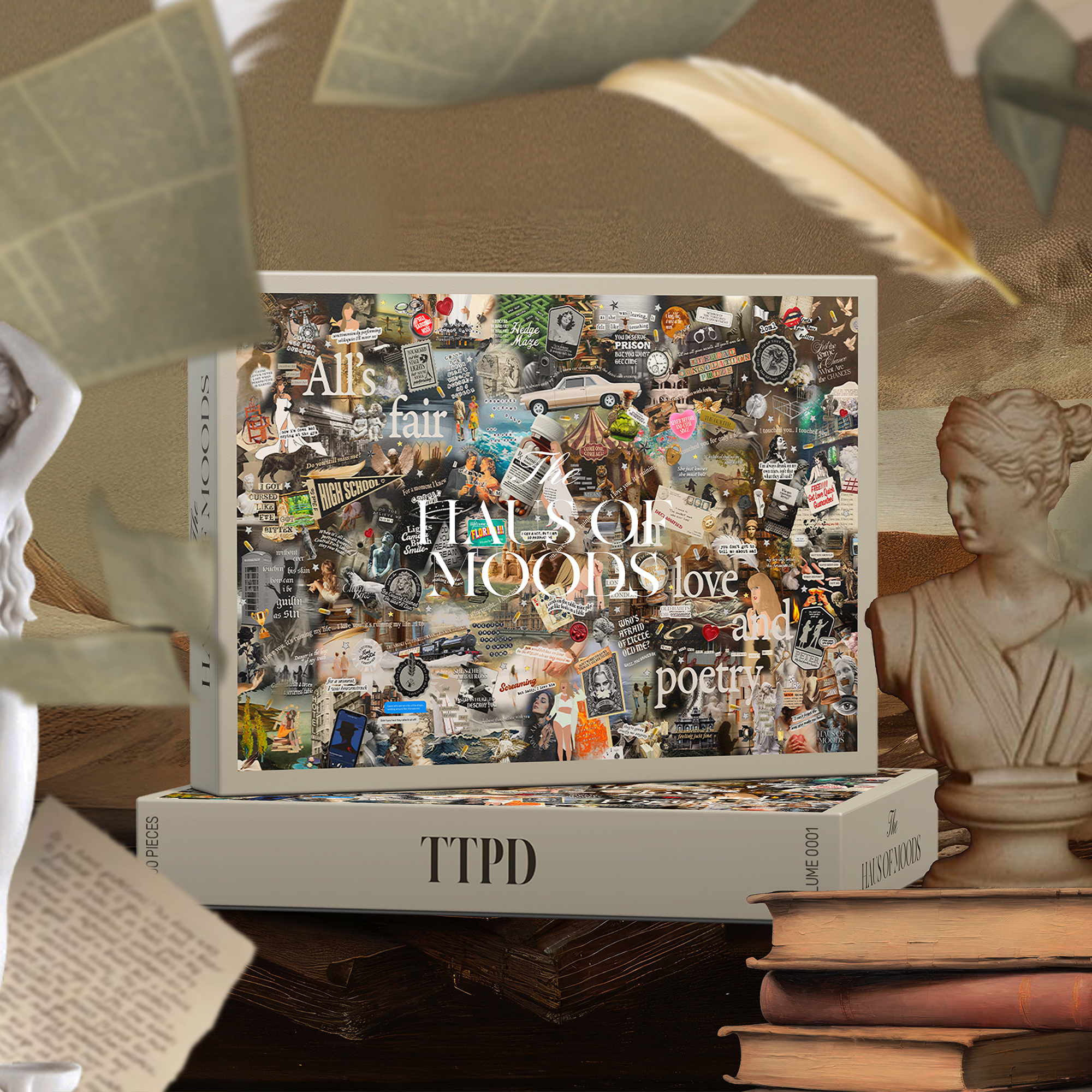 Tortured Poets Department Lyrics & Easter Eggs Puzzle — Taylor Swift TTPD jigsaw 500/1000 pieces
