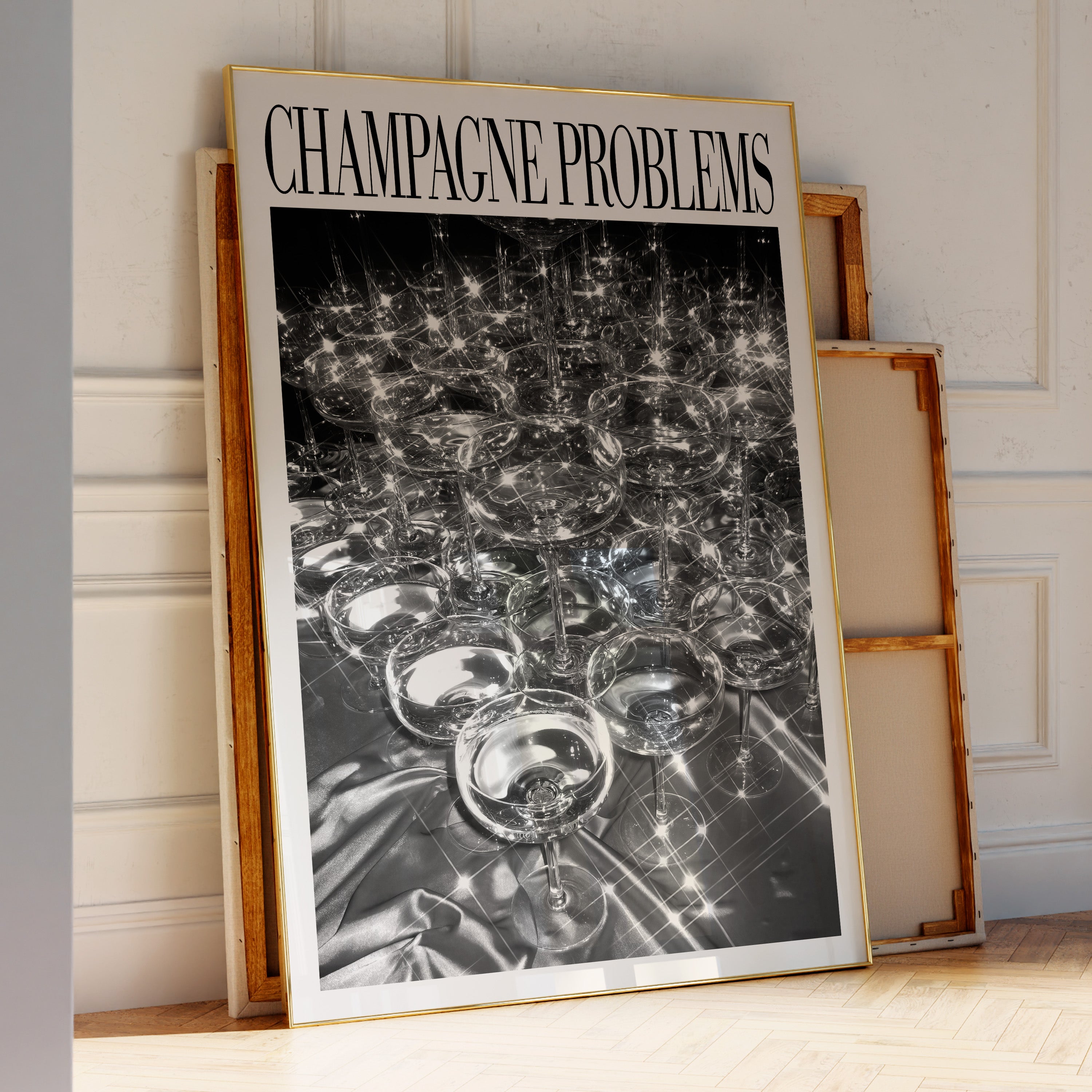Champagne Problems Glasses Evermore Taylor Swift–inspired poster wall art print