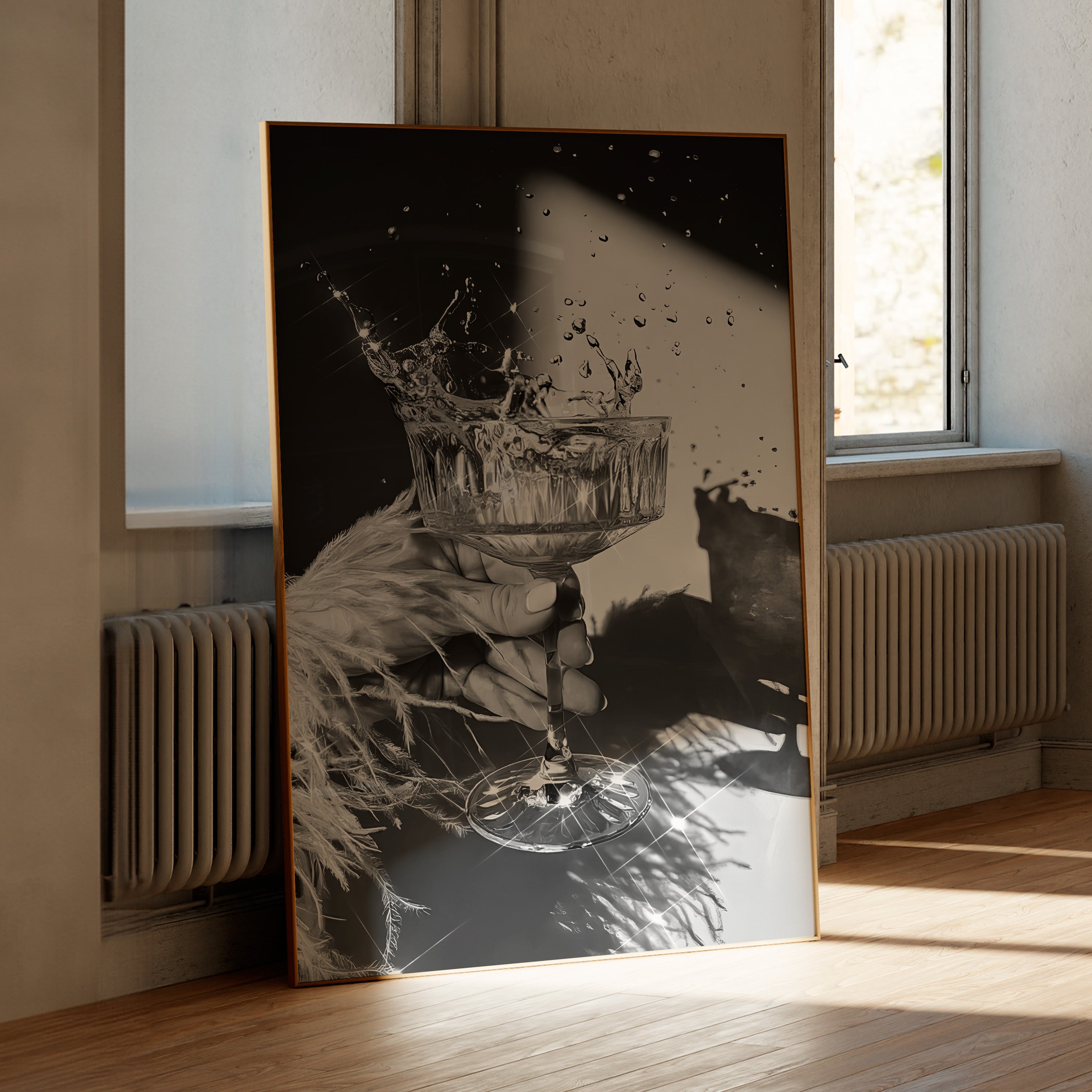 Champagne Glass Splash.